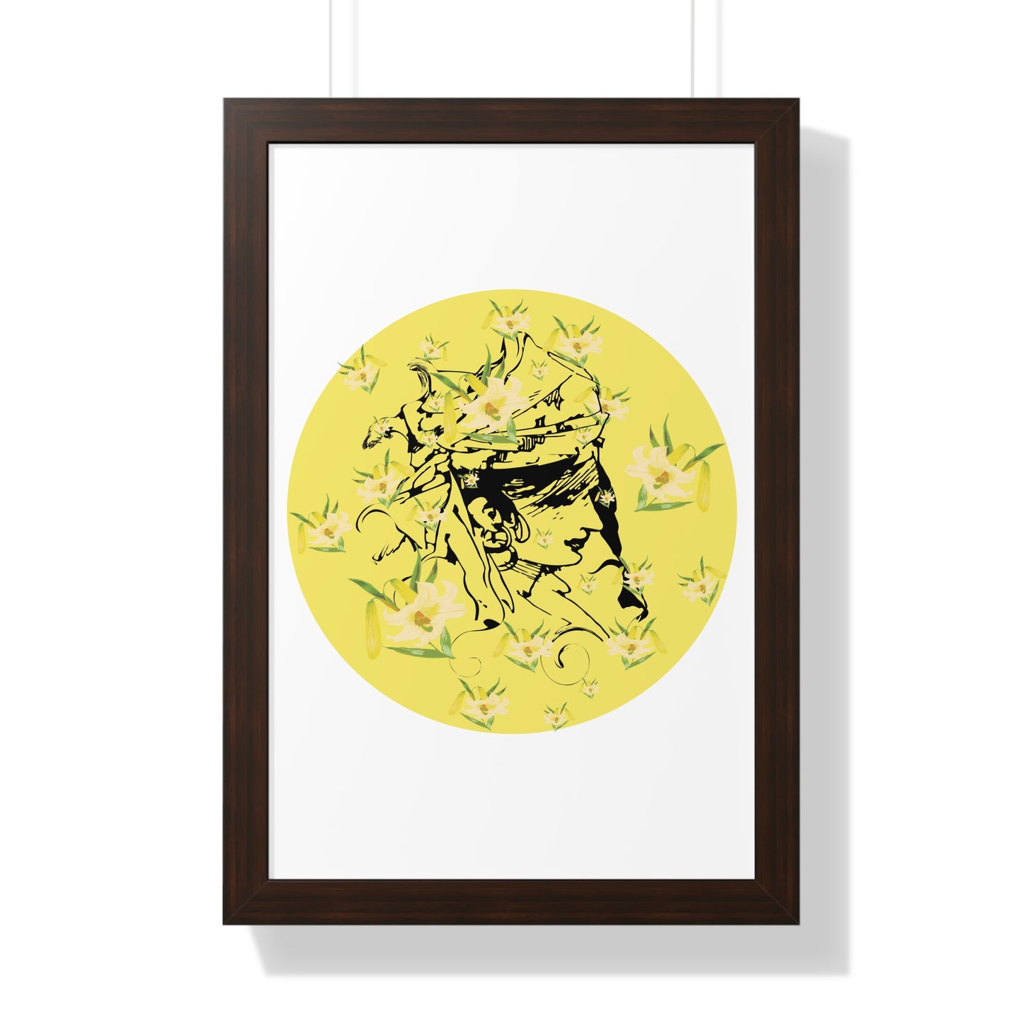 Daffodili Woman Art Framed Vertical Poster