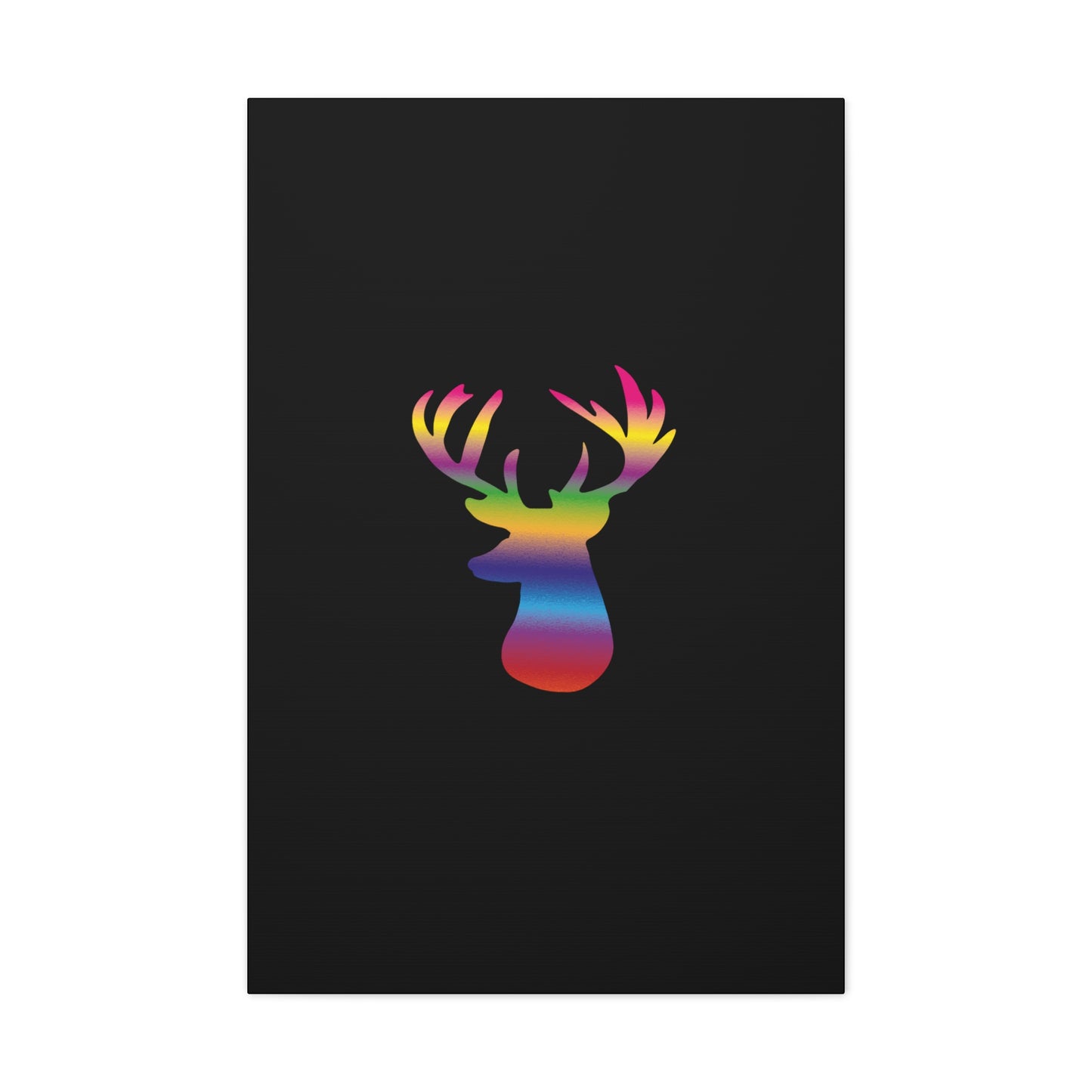 Rainbow Stag Head Canvas Gallery Wraps