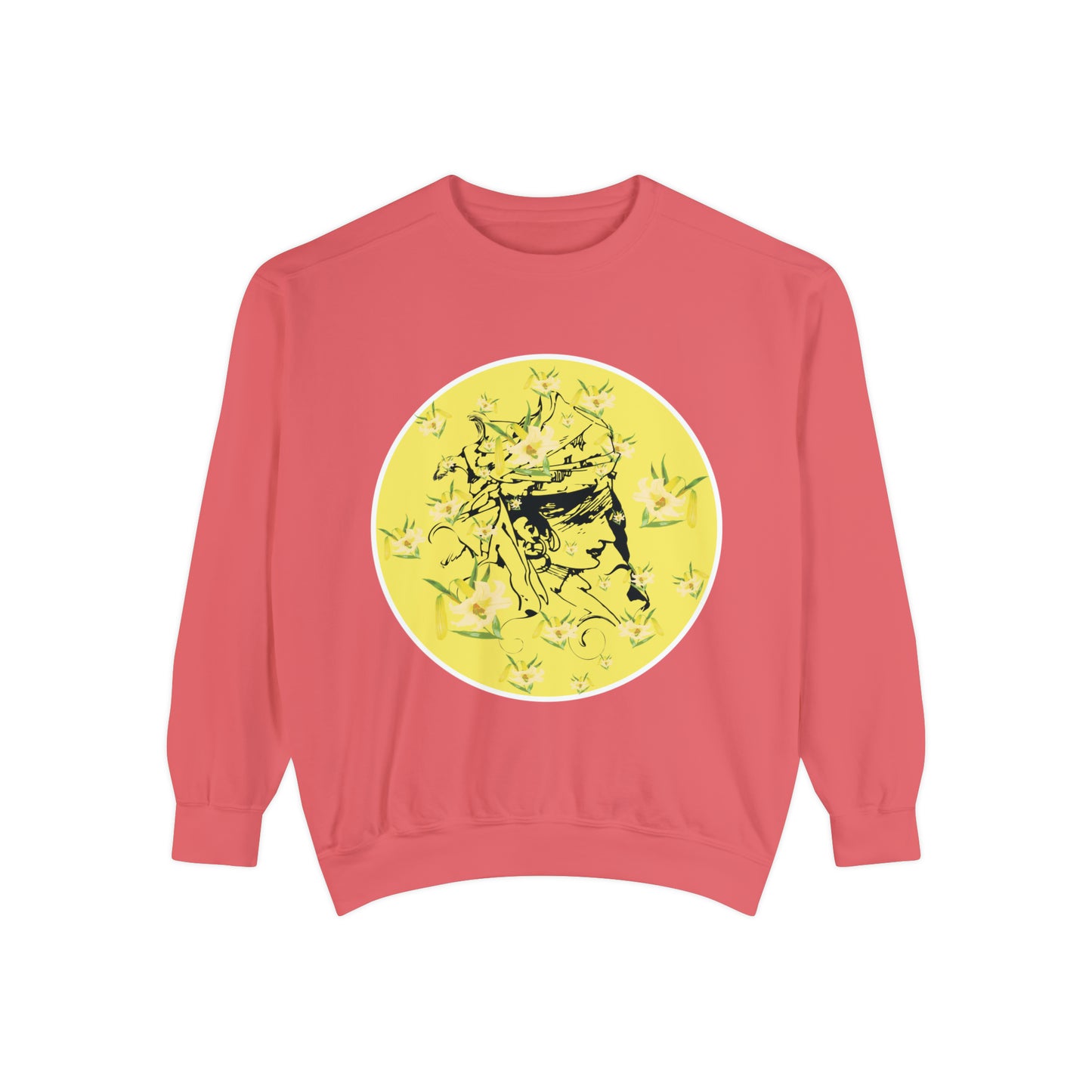 Daffodil Woman Art Unisex Garment-Dyed Sweatshirt