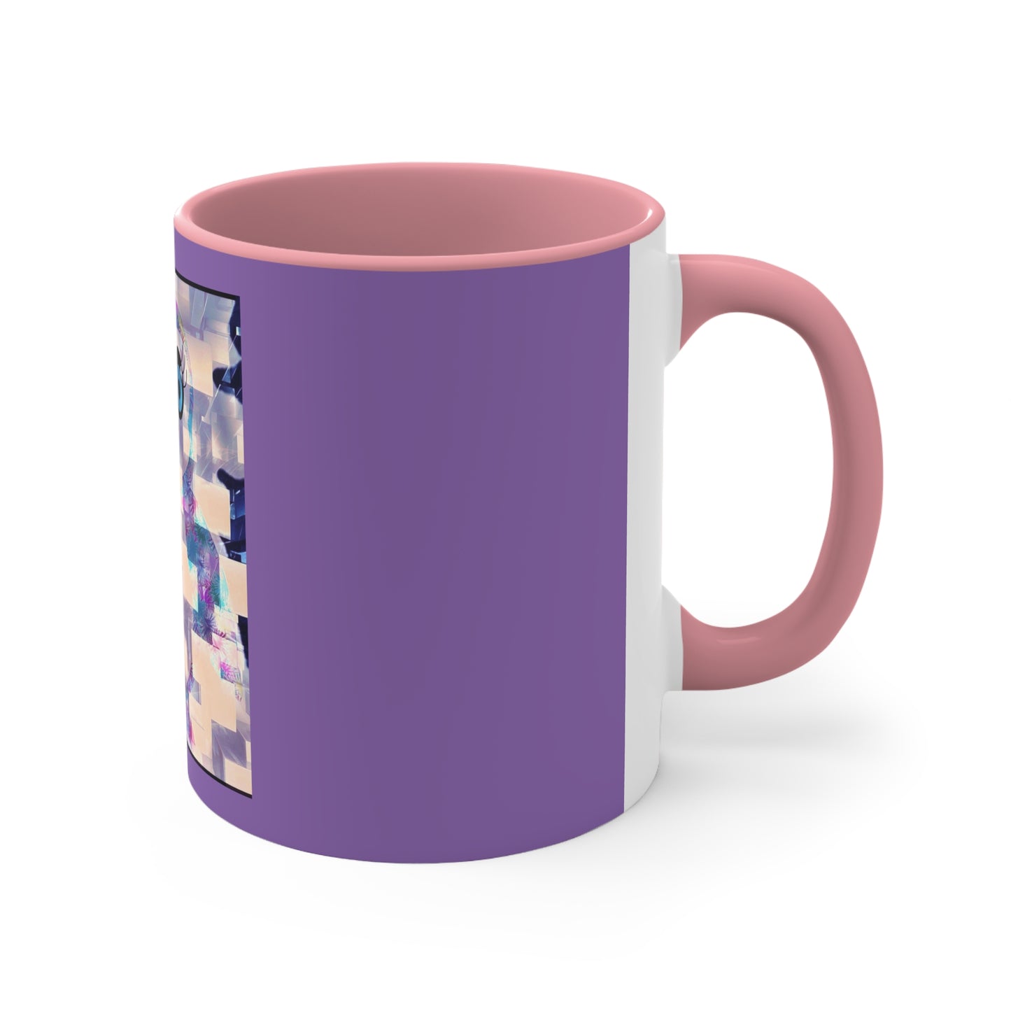 The Penguinies Block Art Purple Accent Coffee Mug, 11oz