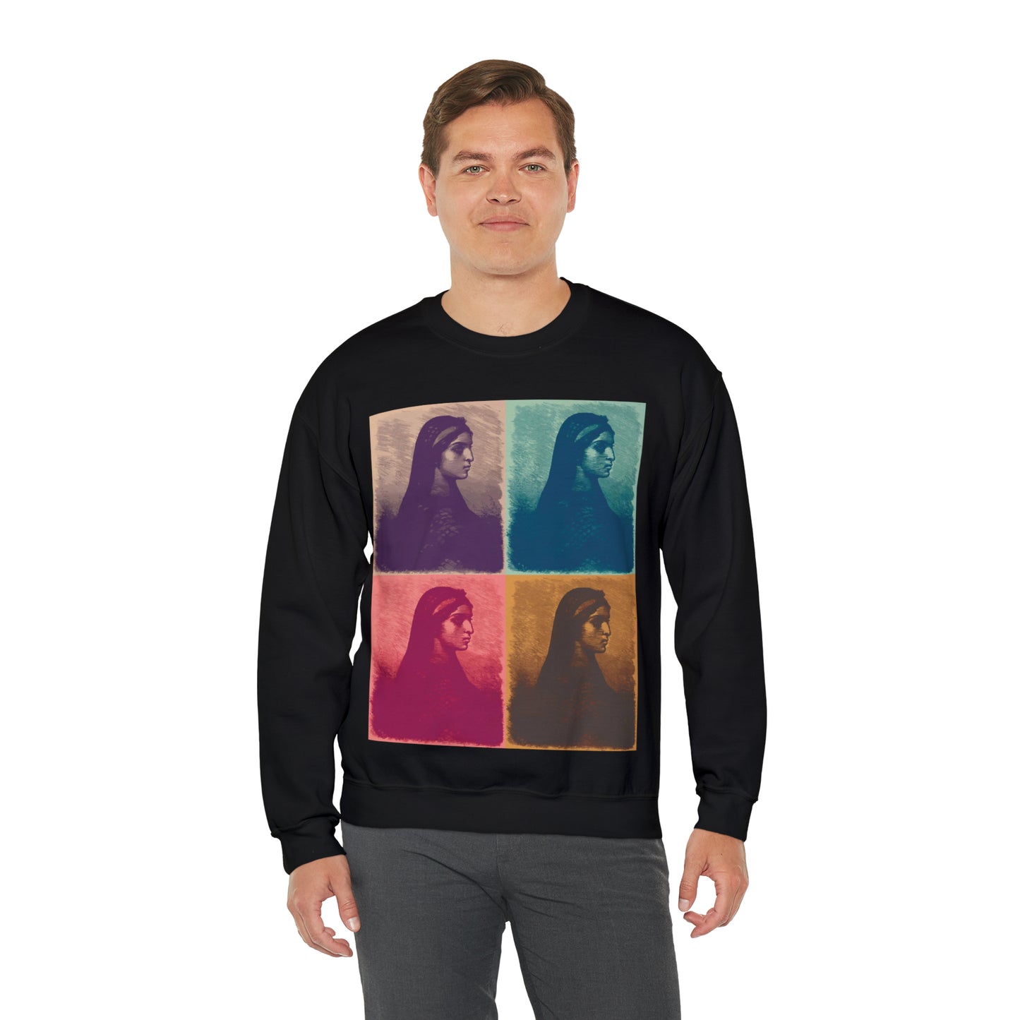 Koptic Woman Art Unisex Heavy Blend Crewneck Sweatshirt