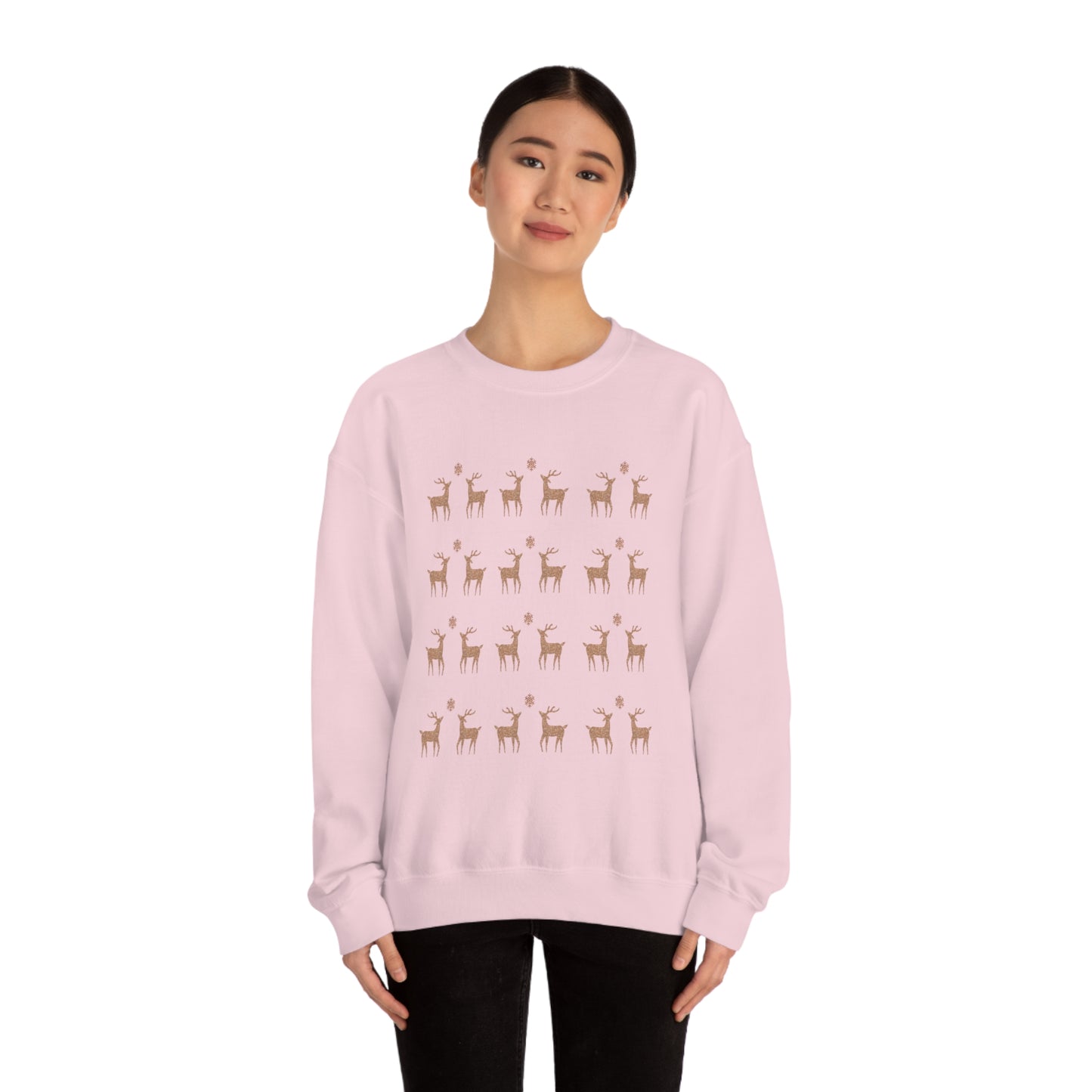 Golden Stag Pattern Unisex Heavy Blend™ Crewneck Sweatshirt