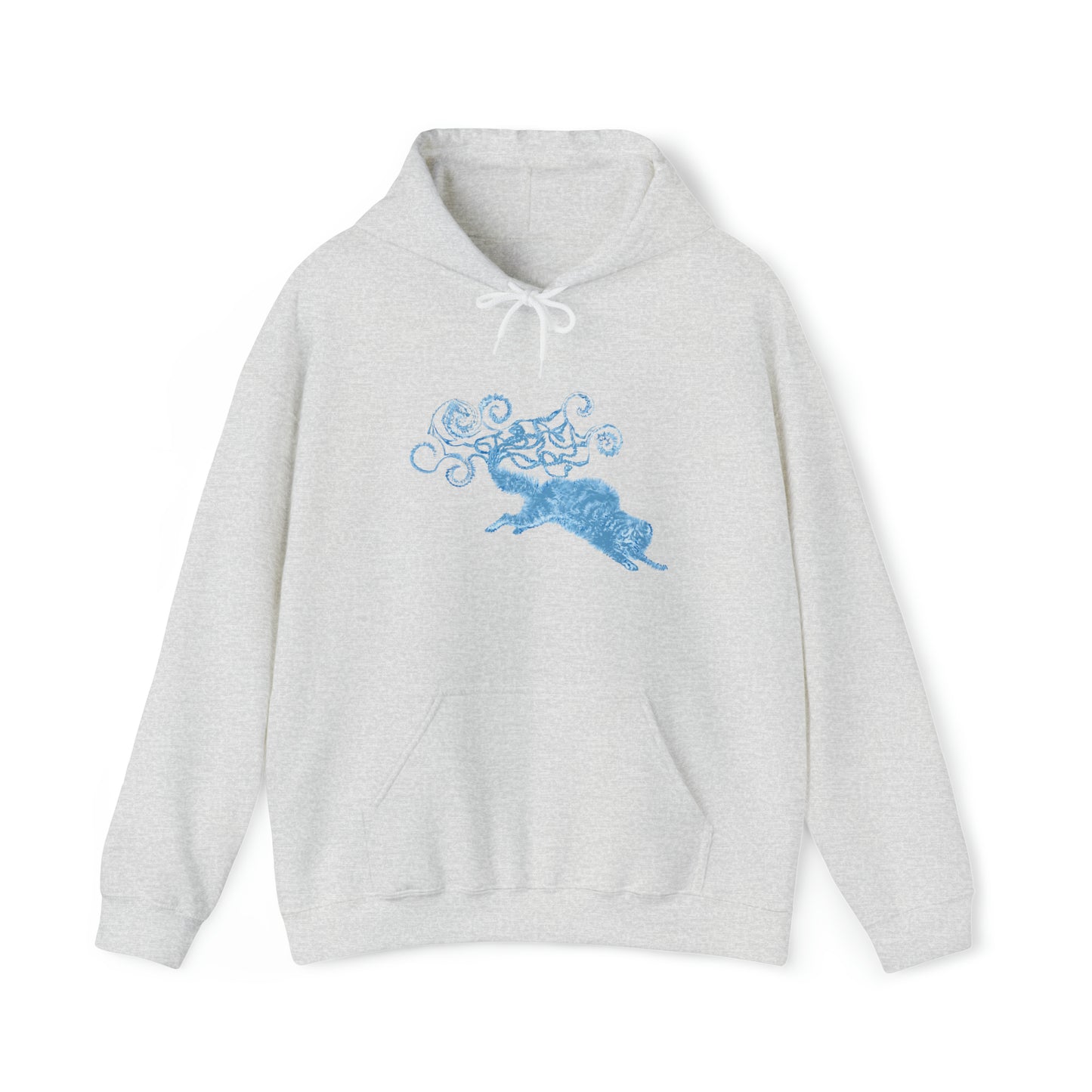 Blue Cat's Tail Art Unisex Heavy Blend™ Hooded Sweatshirt