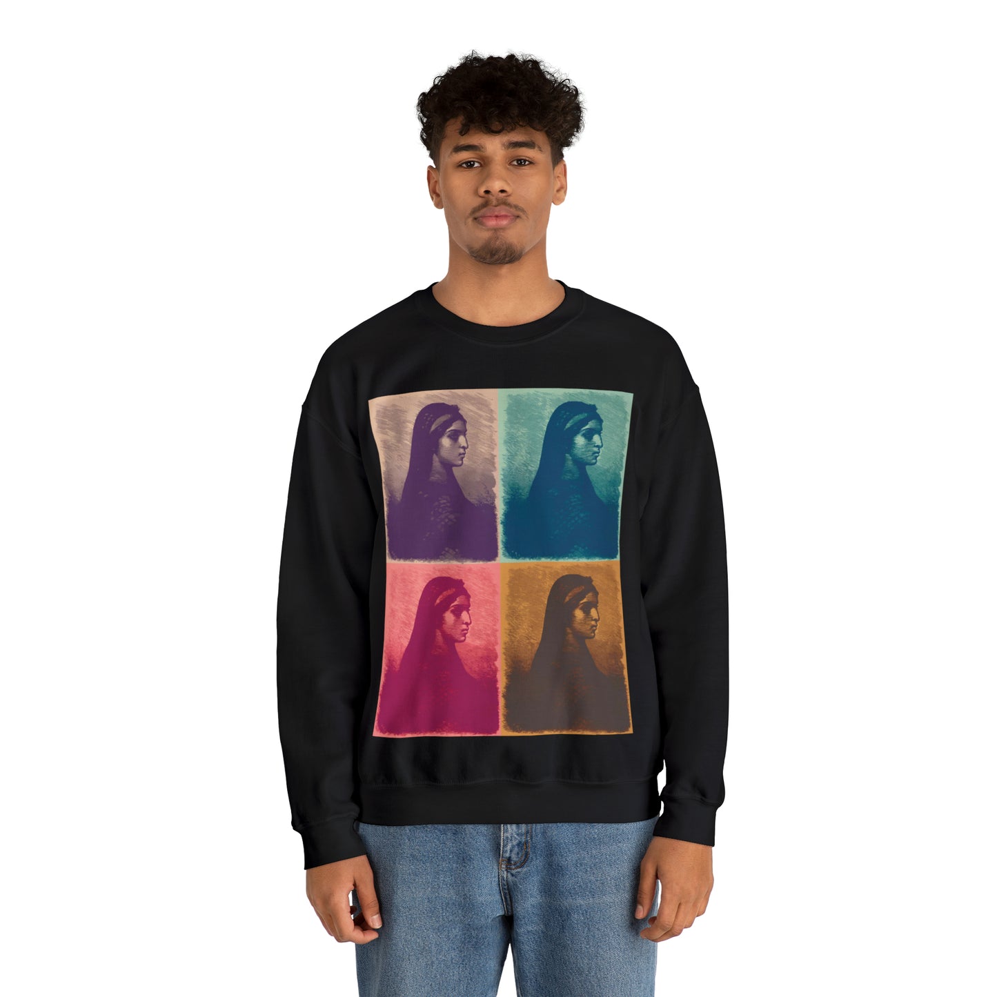 Koptic Woman Art Unisex Heavy Blend Crewneck Sweatshirt