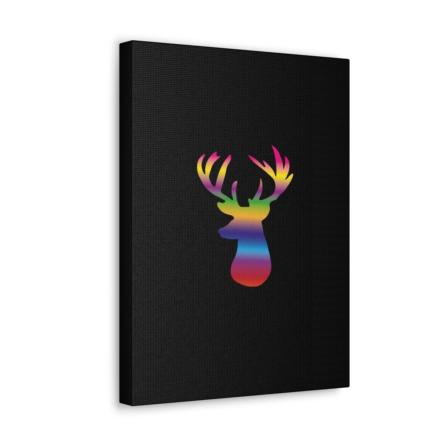 Rainbow Stag Head Canvas Gallery Wraps