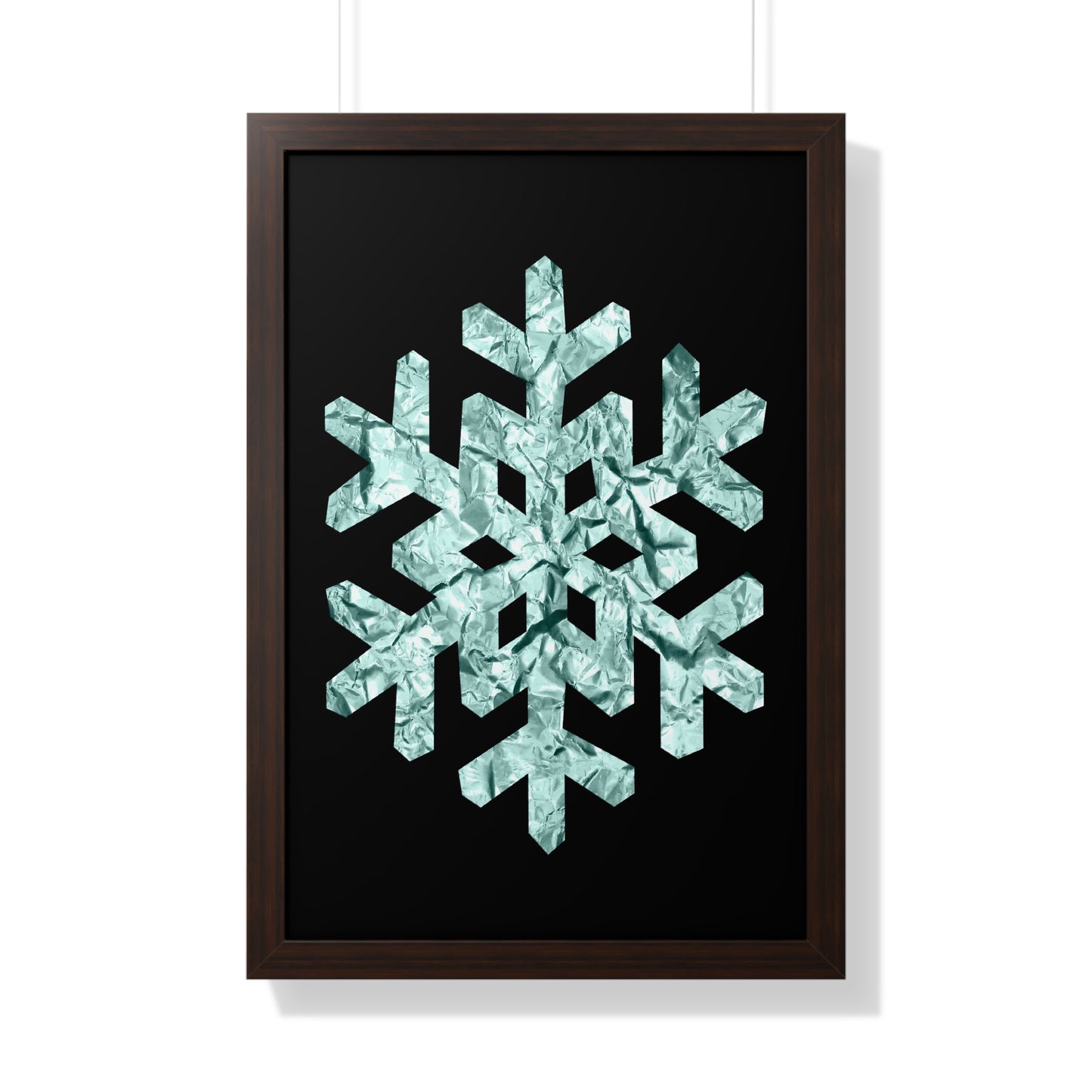 Snowflake Foil Art Framed Vertical Poster