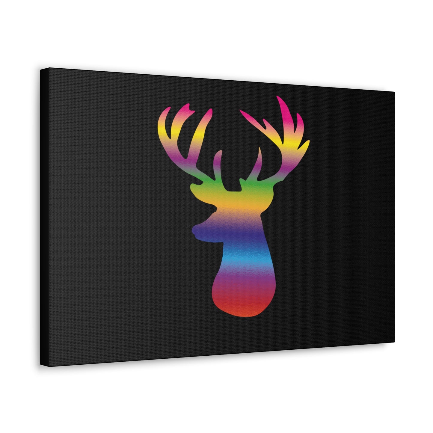 Rainbow Stag Head Canvas Gallery Wraps