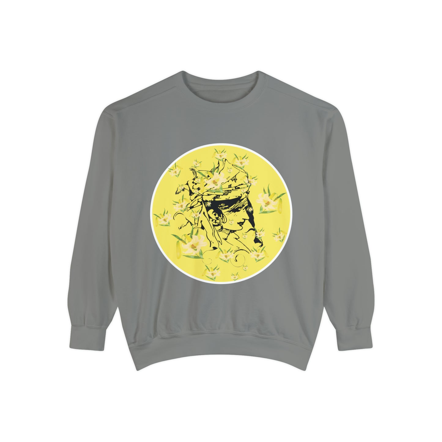 Daffodil Woman Art Unisex Garment-Dyed Sweatshirt