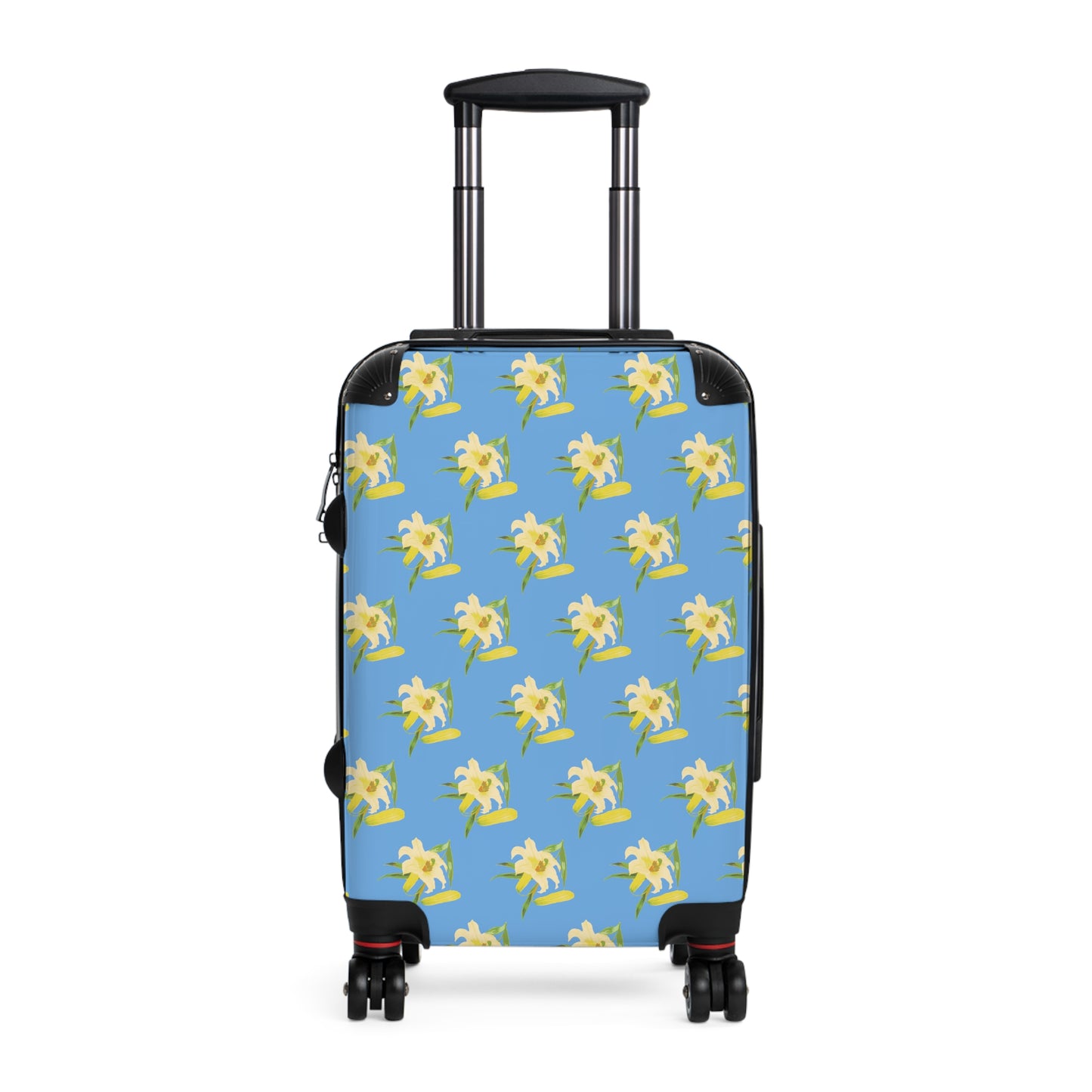 Daffodil Pattern Light Blue Suitcase