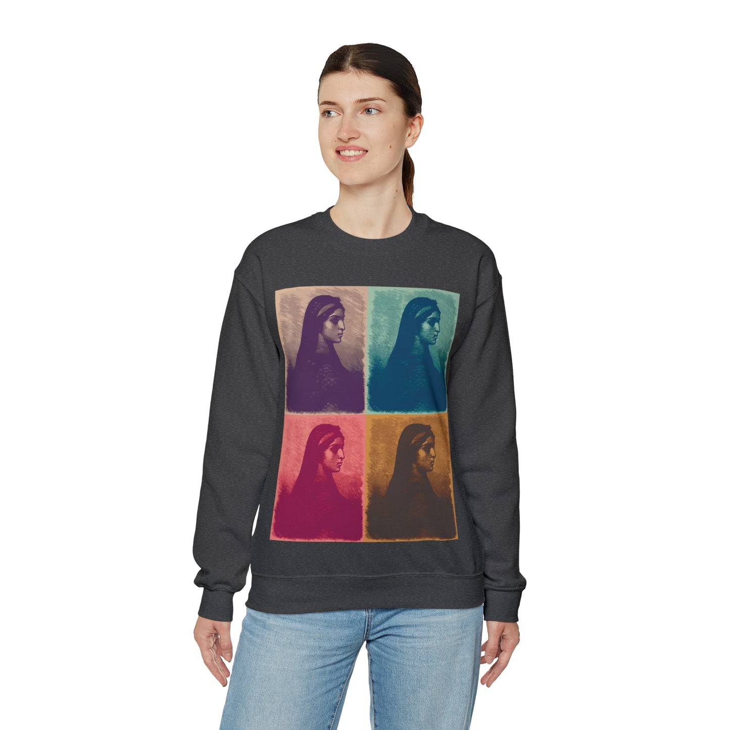 Koptic Woman Art Unisex Heavy Blend Crewneck Sweatshirt