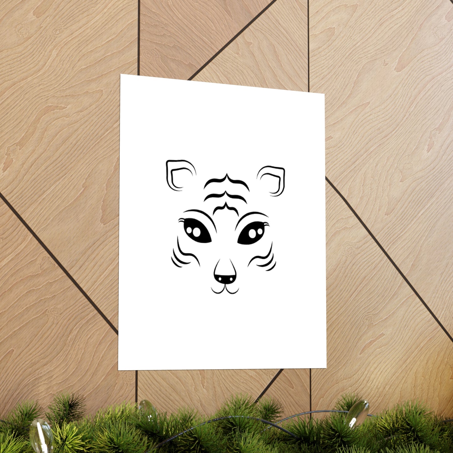 Tiger Face Art Premium Matte Vertical Posters