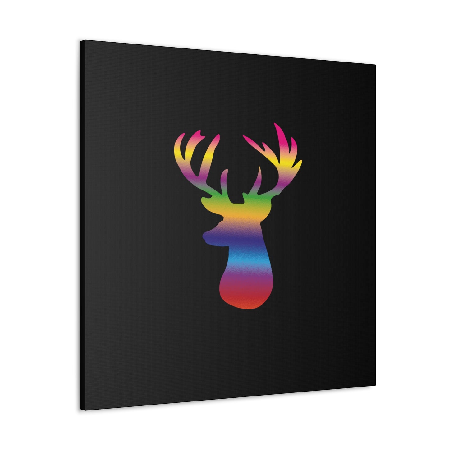 Rainbow Stag Head Canvas Gallery Wraps