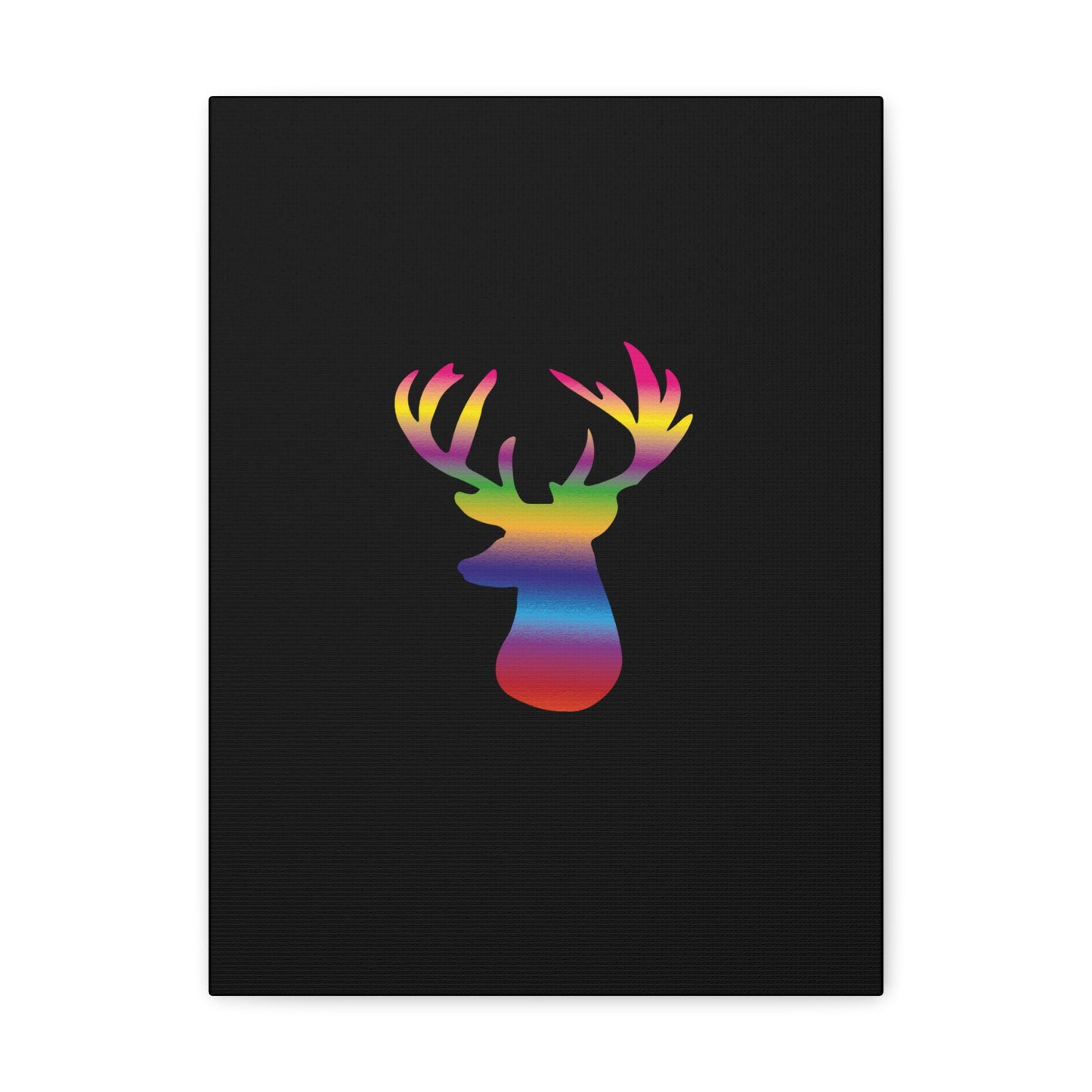 Rainbow Stag Head Canvas Gallery Wraps