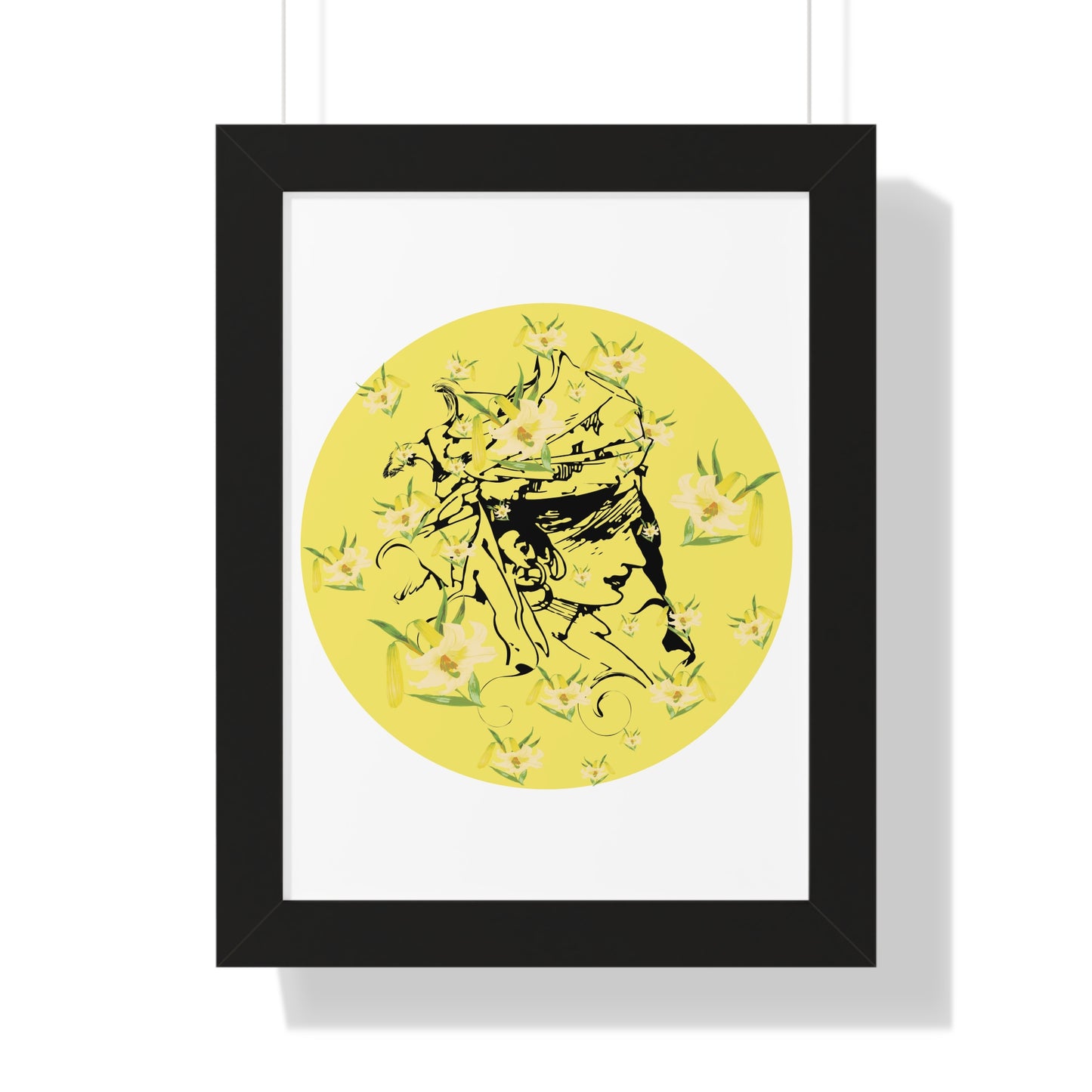 Daffodili Woman Art Framed Vertical Poster