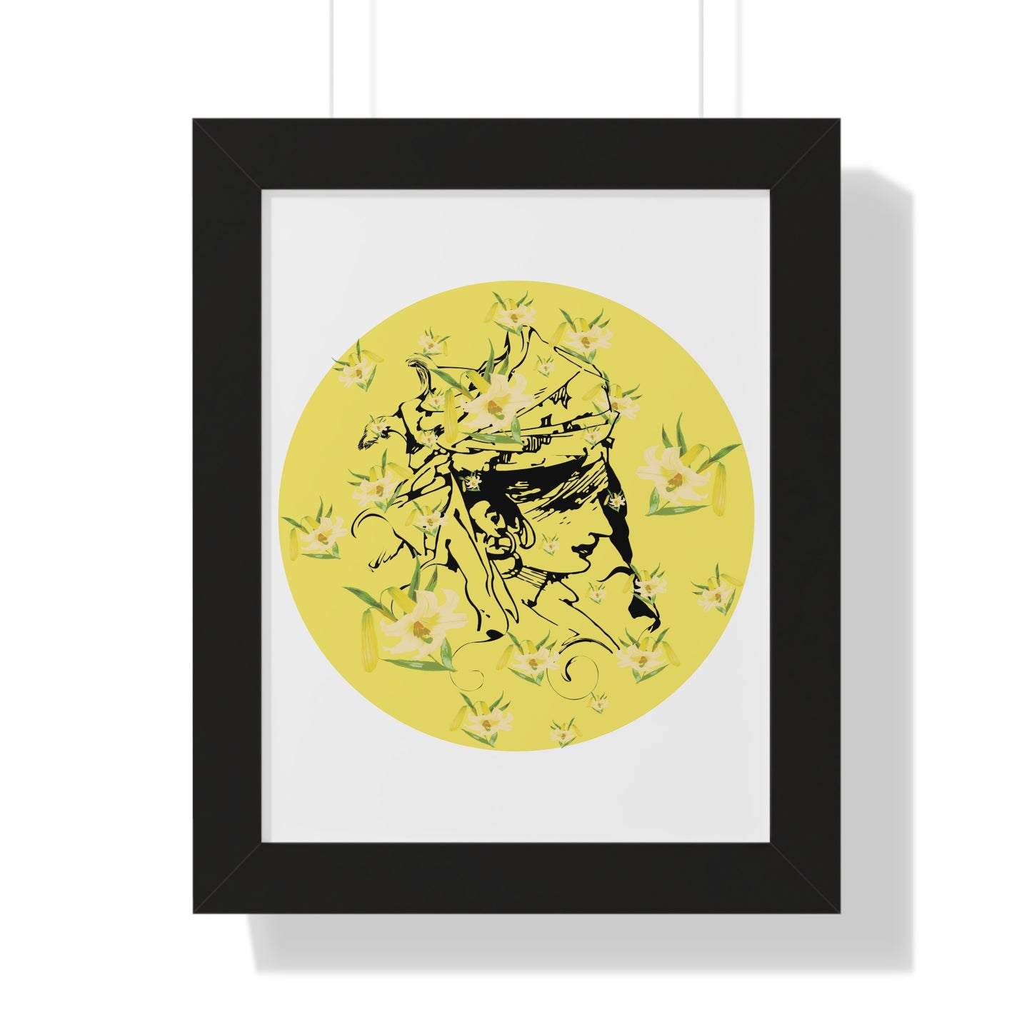 Daffodili Woman Art Framed Vertical Poster