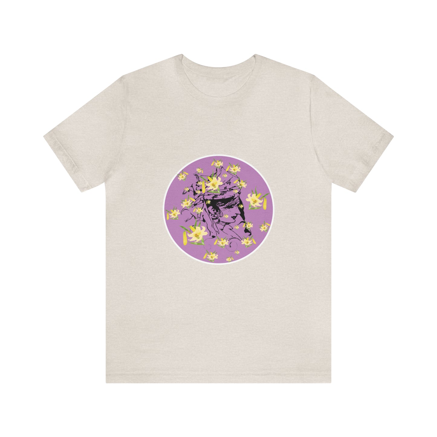 Purple Daffodil Woman Art Unisex Jersey Short Sleeve Tee