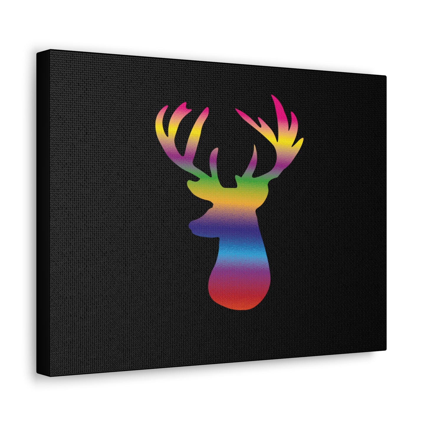 Rainbow Stag Head Canvas Gallery Wraps