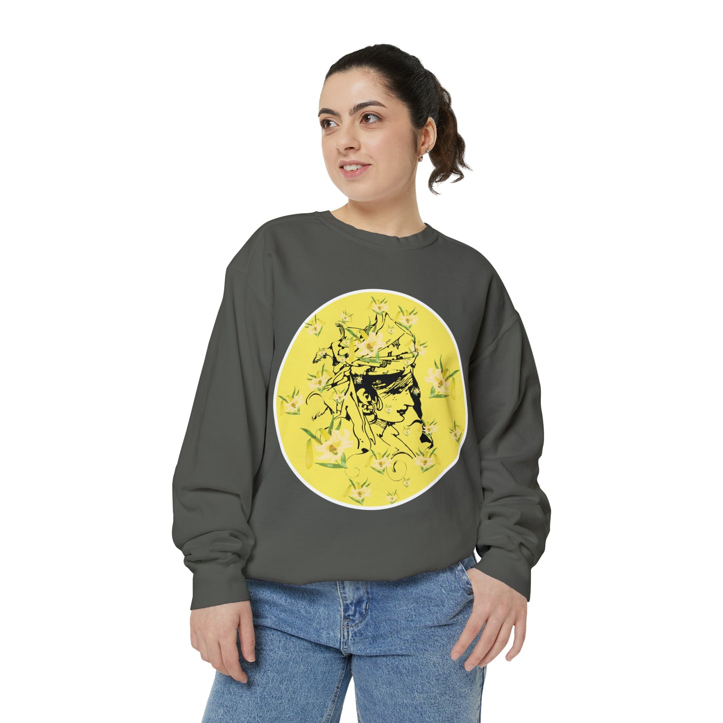 Daffodil Woman Art Unisex Garment-Dyed Sweatshirt