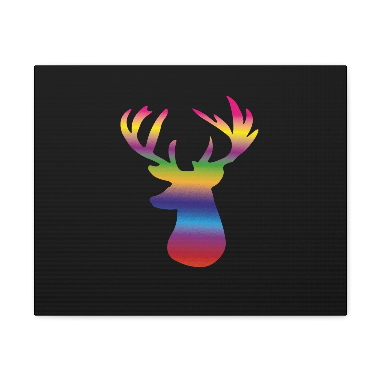 Rainbow Stag Head Canvas Gallery Wraps