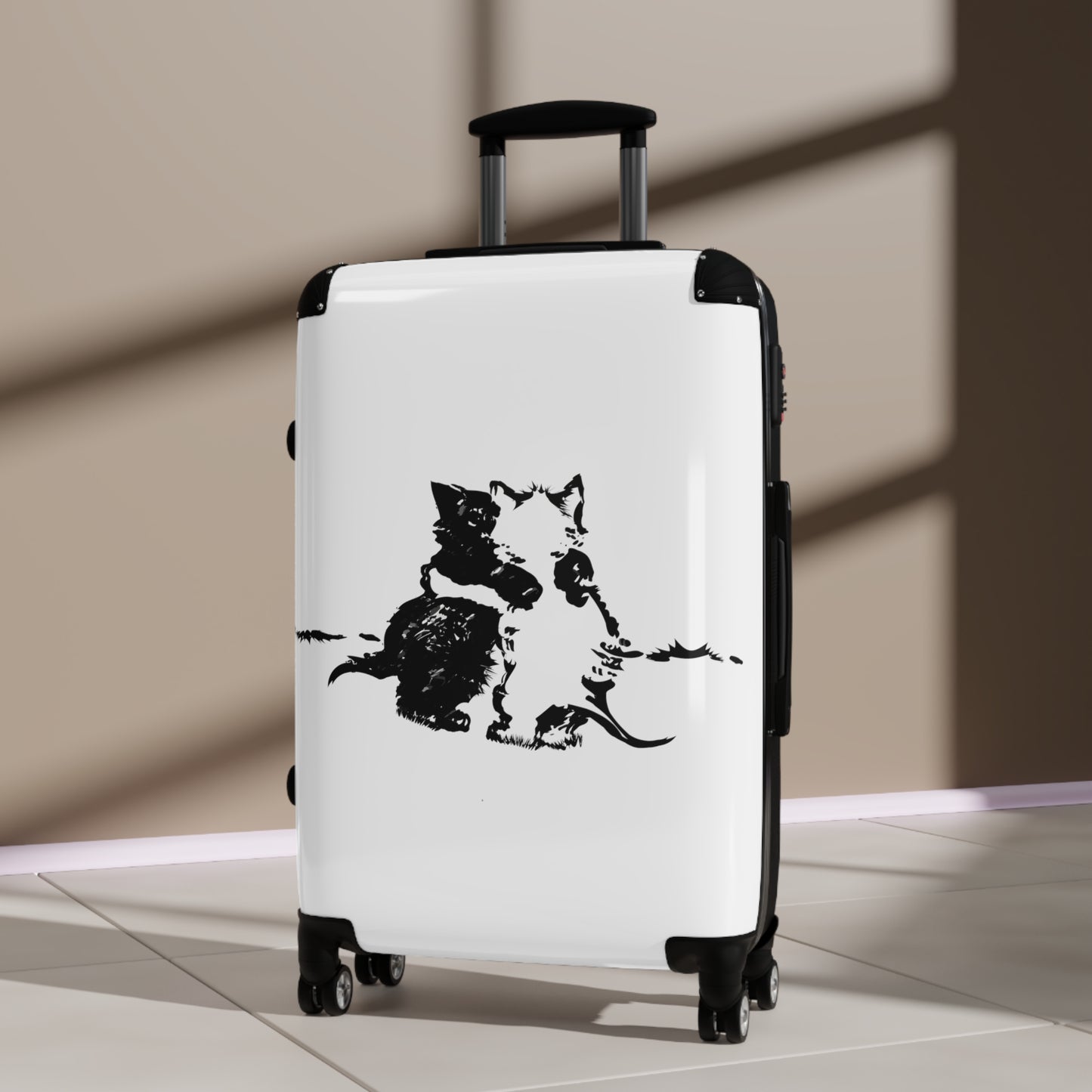 Kissing Black & White Suitcase