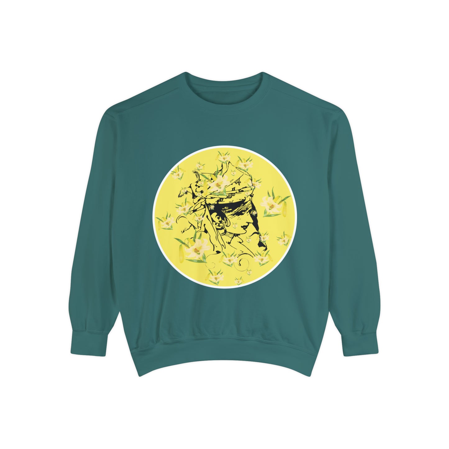 Daffodil Woman Art Unisex Garment-Dyed Sweatshirt