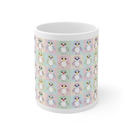 The Penguinie Pop Art Pattern Ceramic Mug 11oz