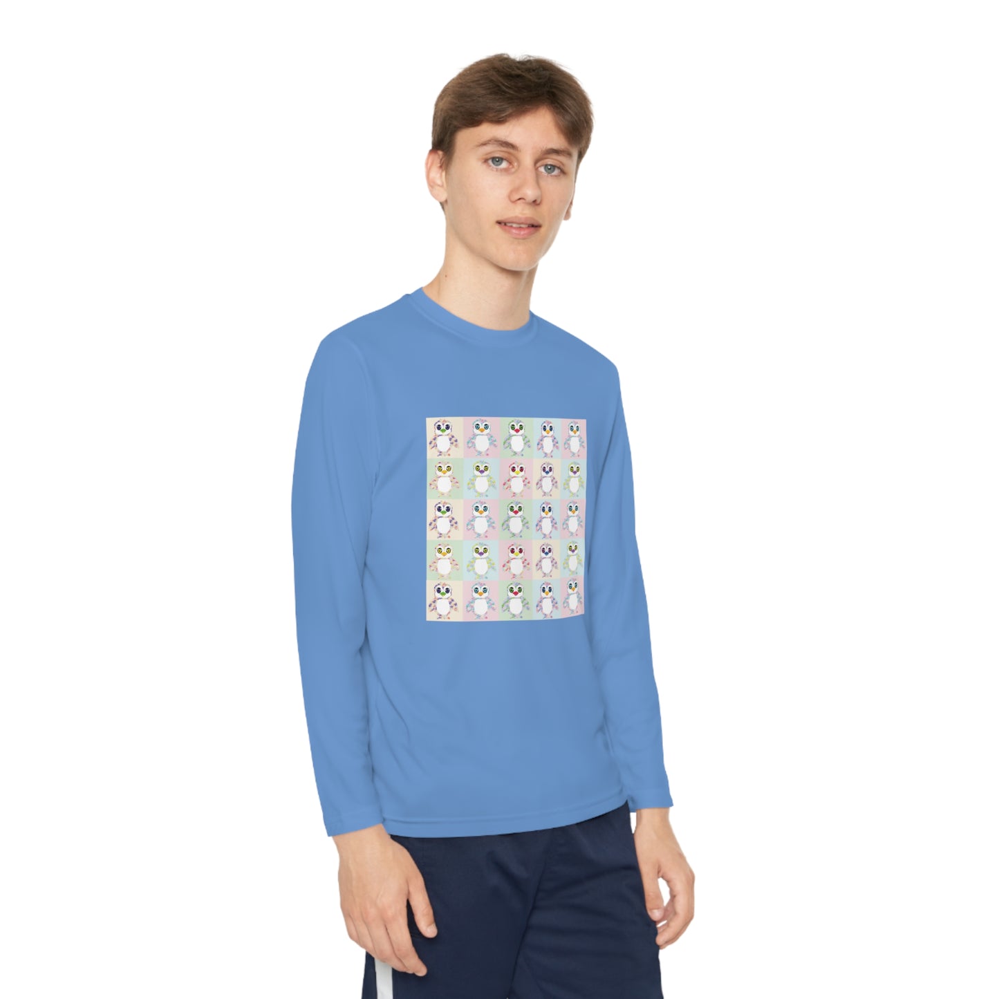 The Penguinies Pop Art Youth Long Sleeve Competitor Tee