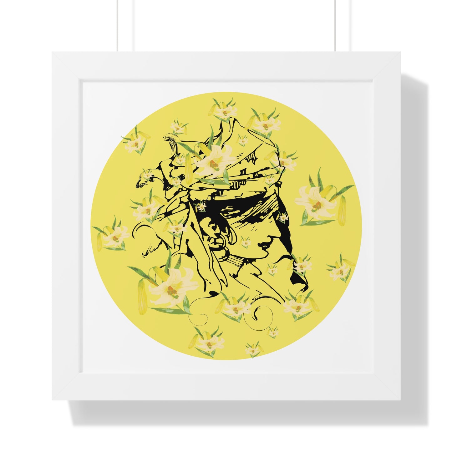 Daffodili Woman Art Framed Vertical Poster