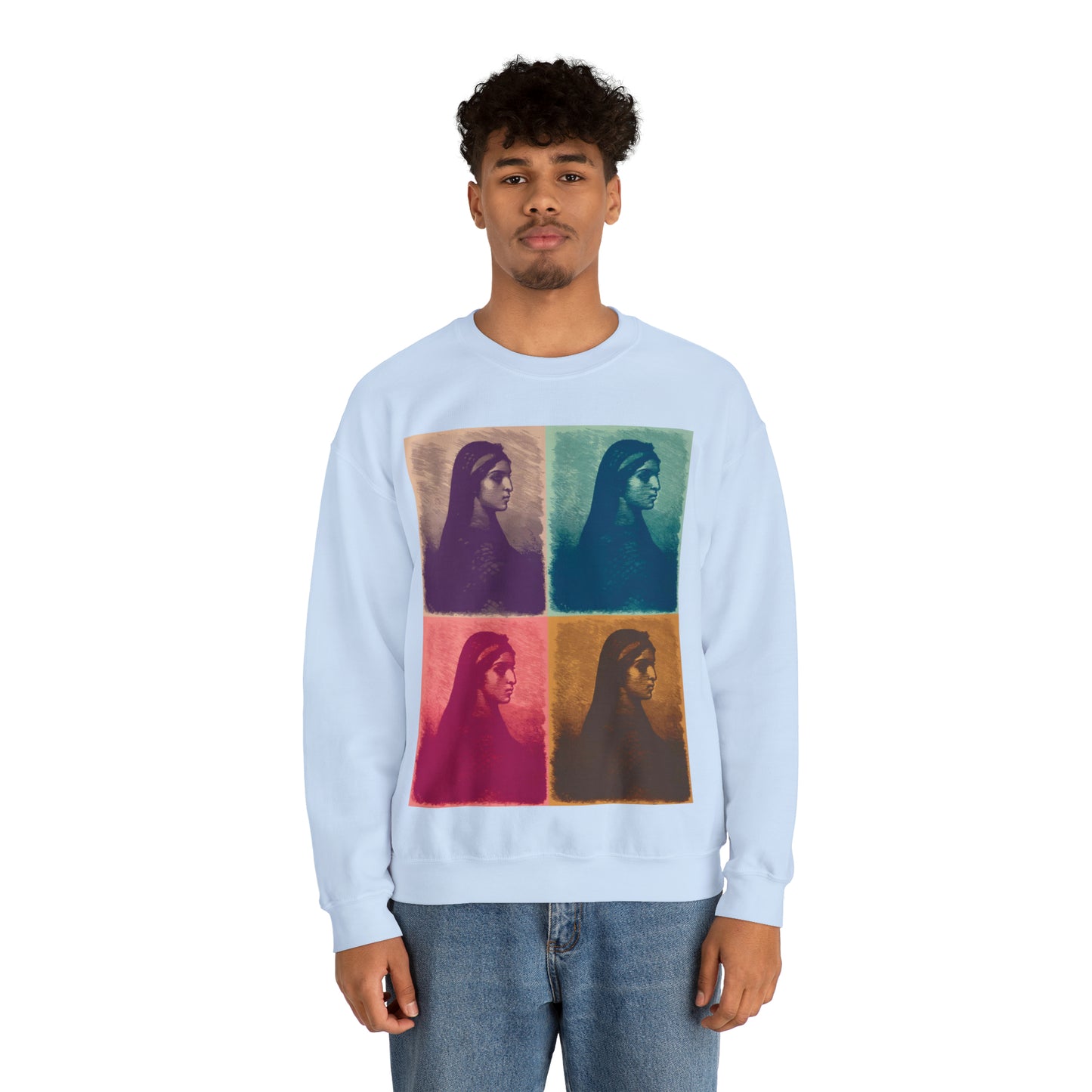 Koptic Woman Art Unisex Heavy Blend Crewneck Sweatshirt