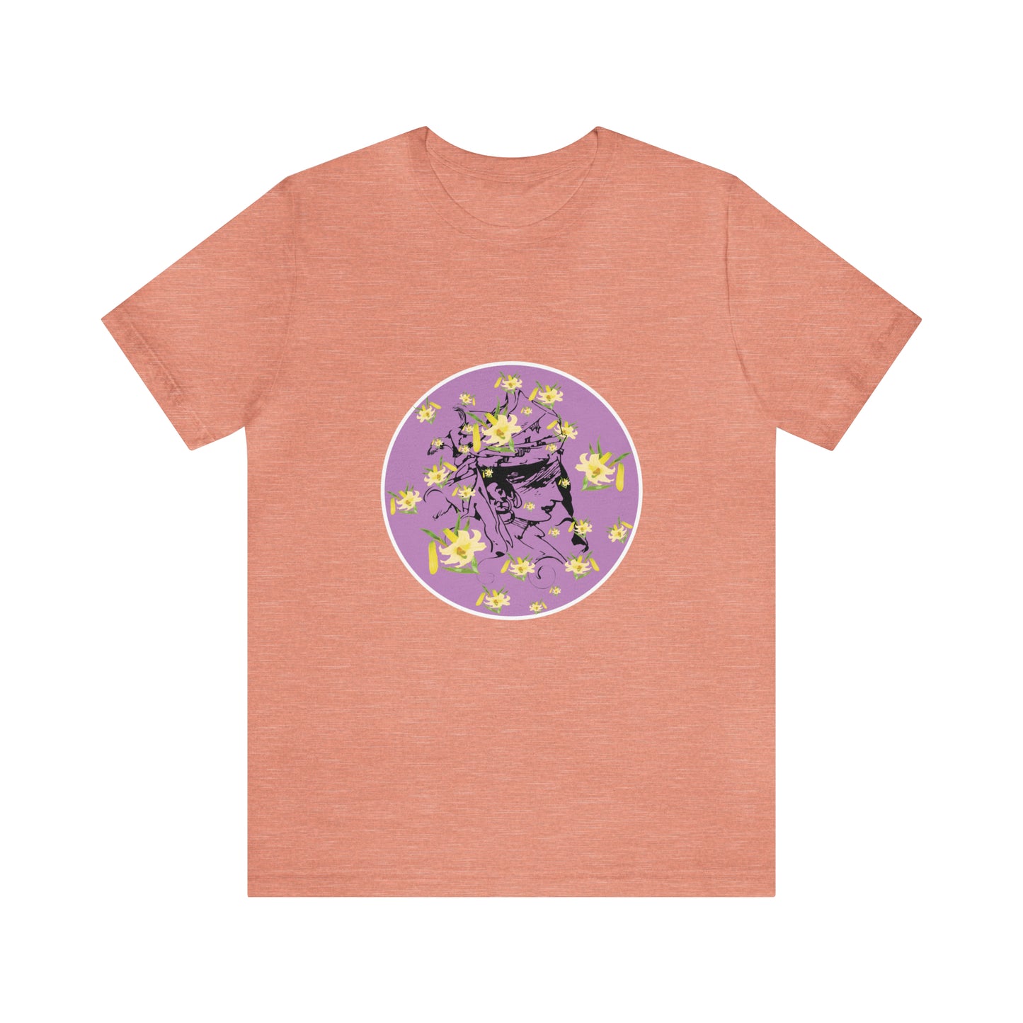 Purple Daffodil Woman Art Unisex Jersey Short Sleeve Tee