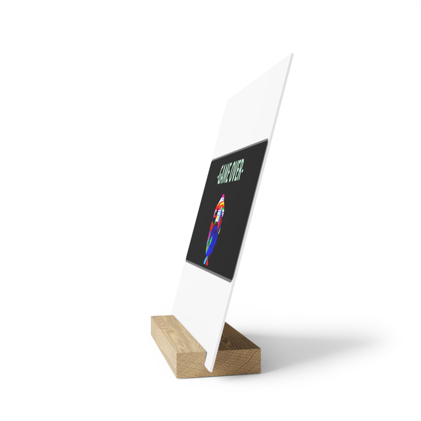 The Penguinies Retro Game Over Art Scene Gallery Board with Stand