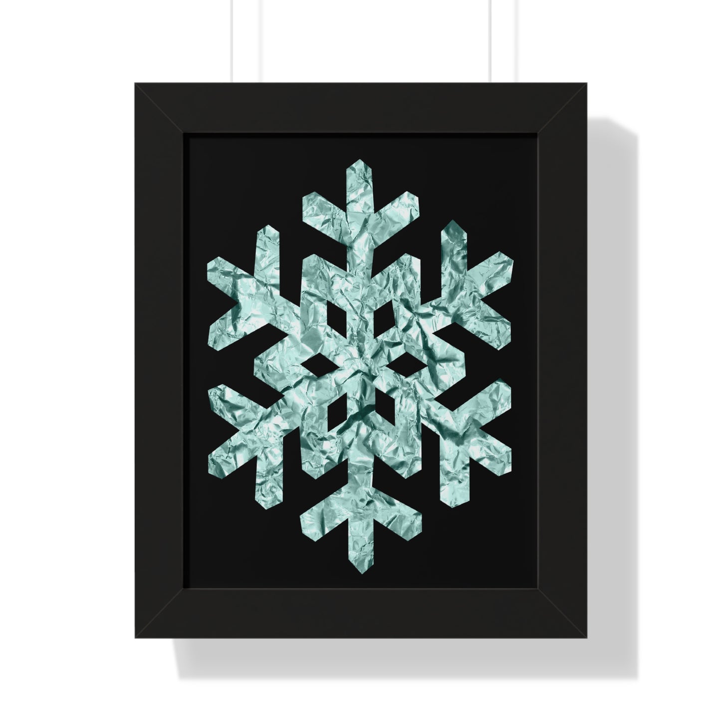 Snowflake Foil Art Framed Vertical Poster