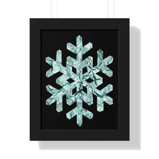 Snowflake Foil Art Framed Vertical Poster