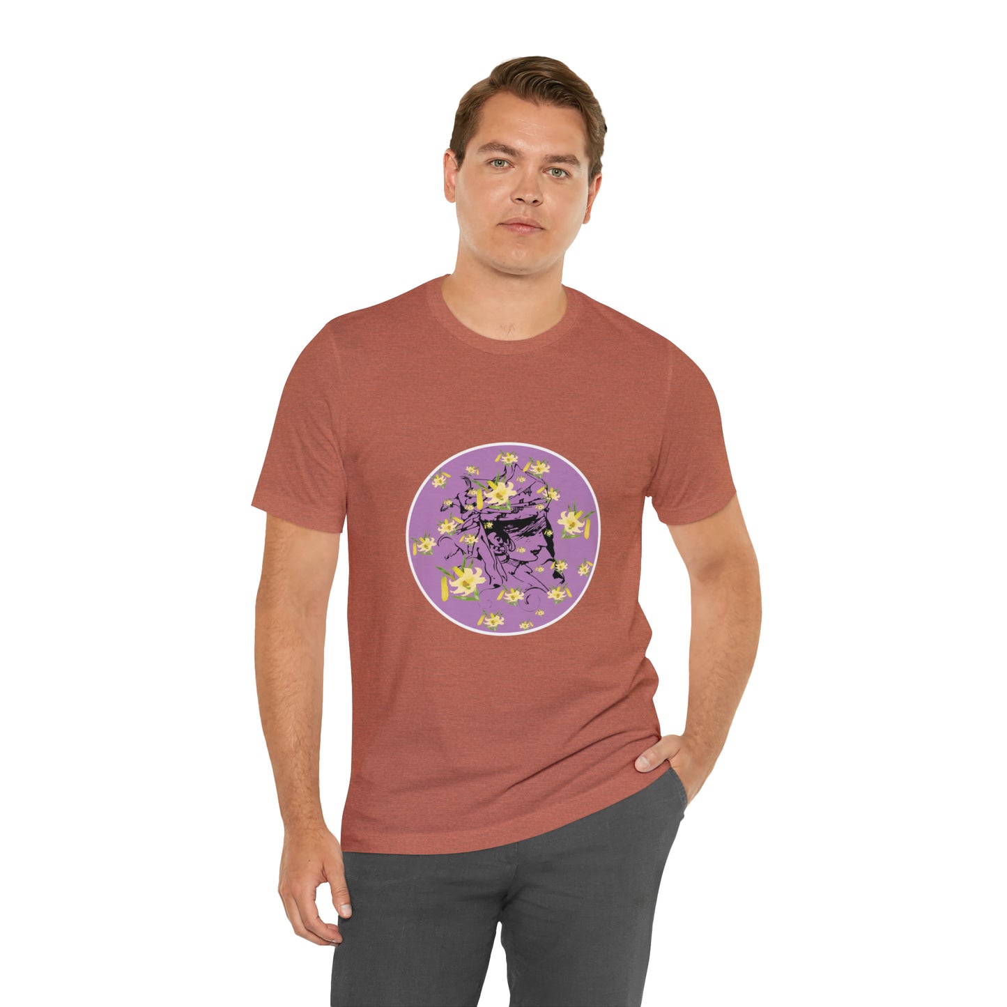 Purple Daffodil Woman Art Unisex Jersey Short Sleeve Tee