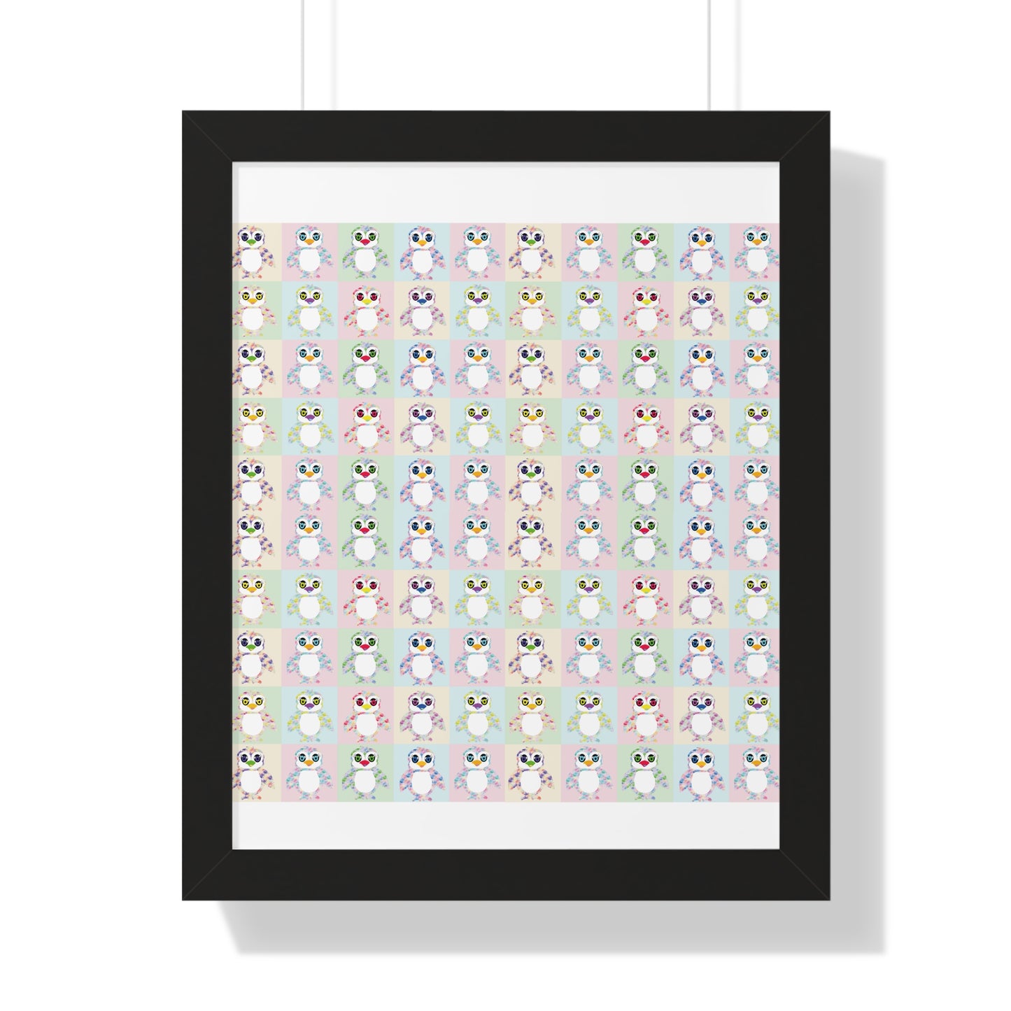 The Penguinies Pop Art Framed Vertical Poster