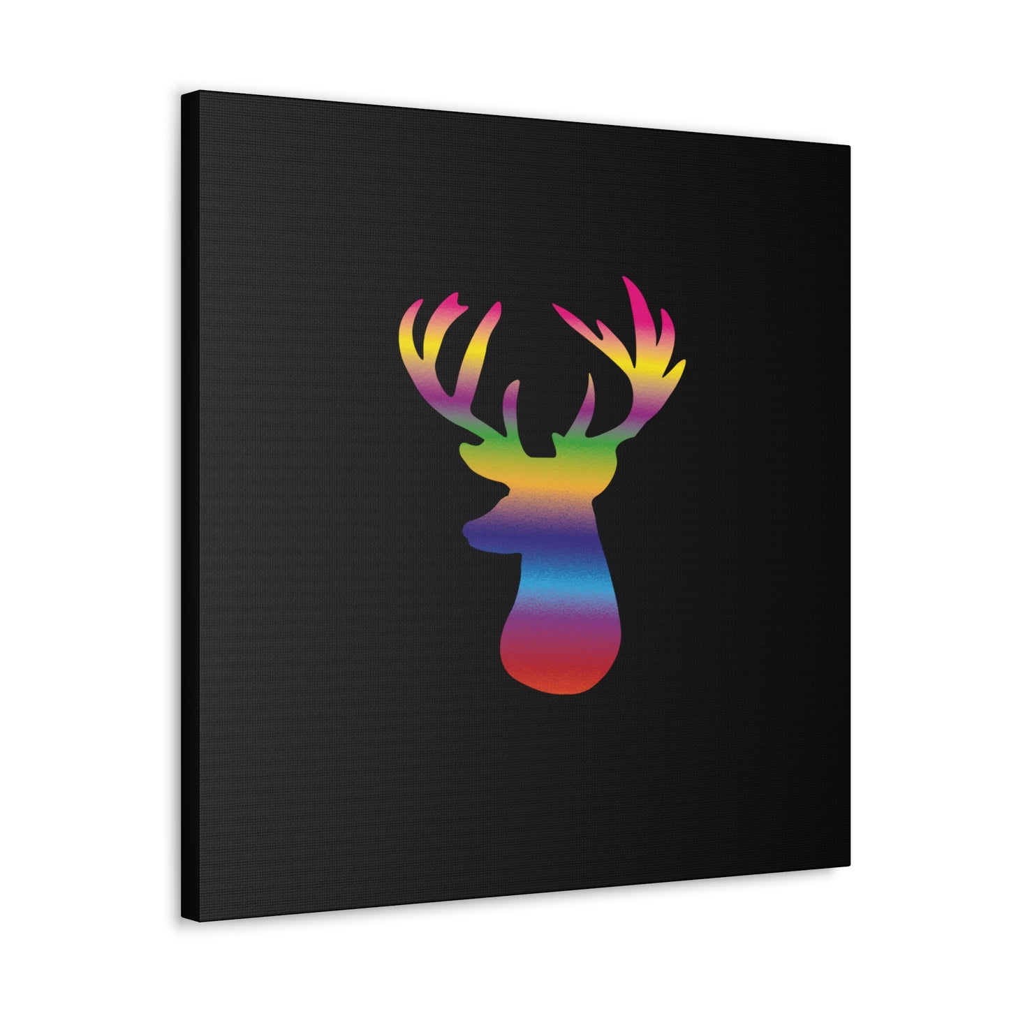 Rainbow Stag Head Canvas Gallery Wraps