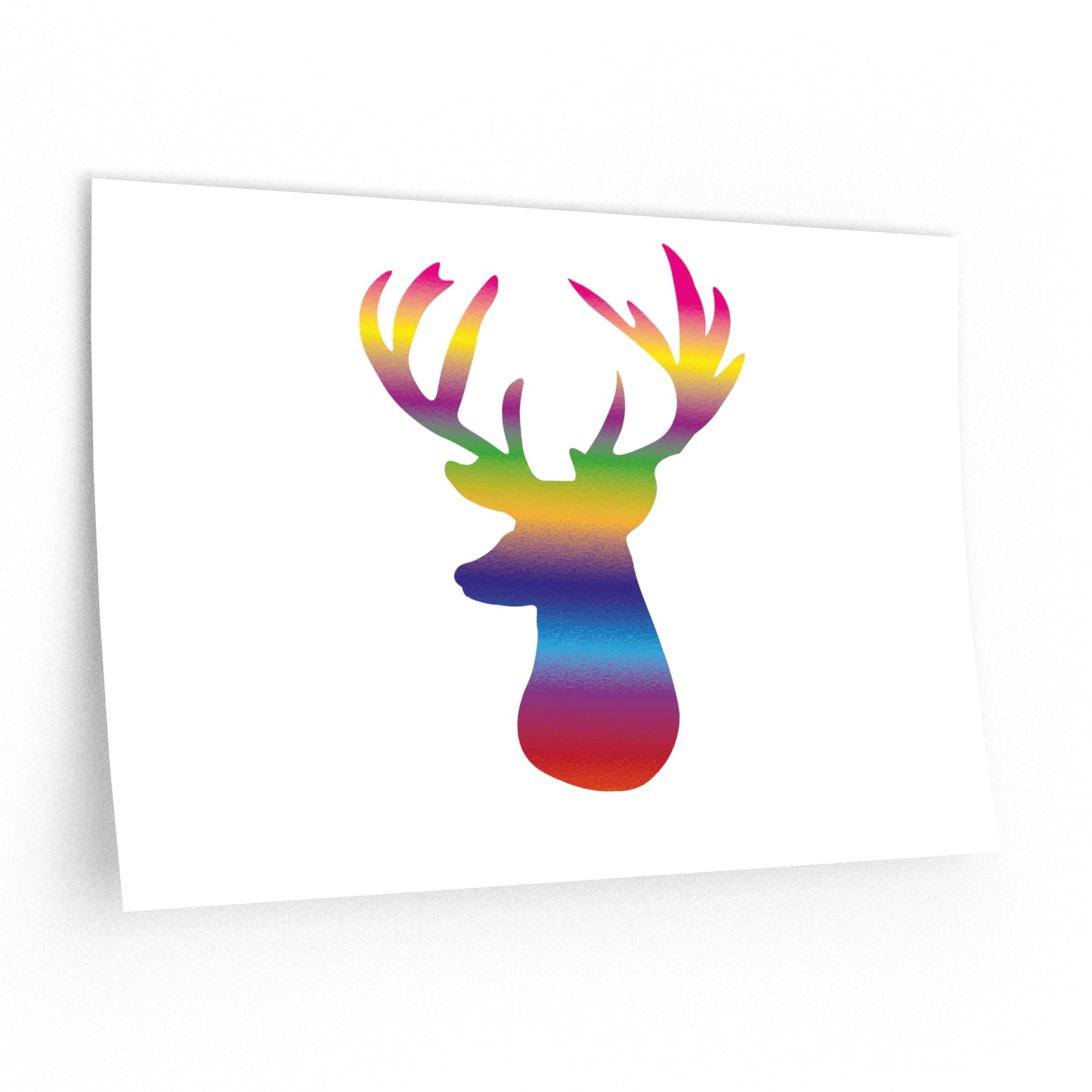 Rainbow Deer Stag Wall Decals