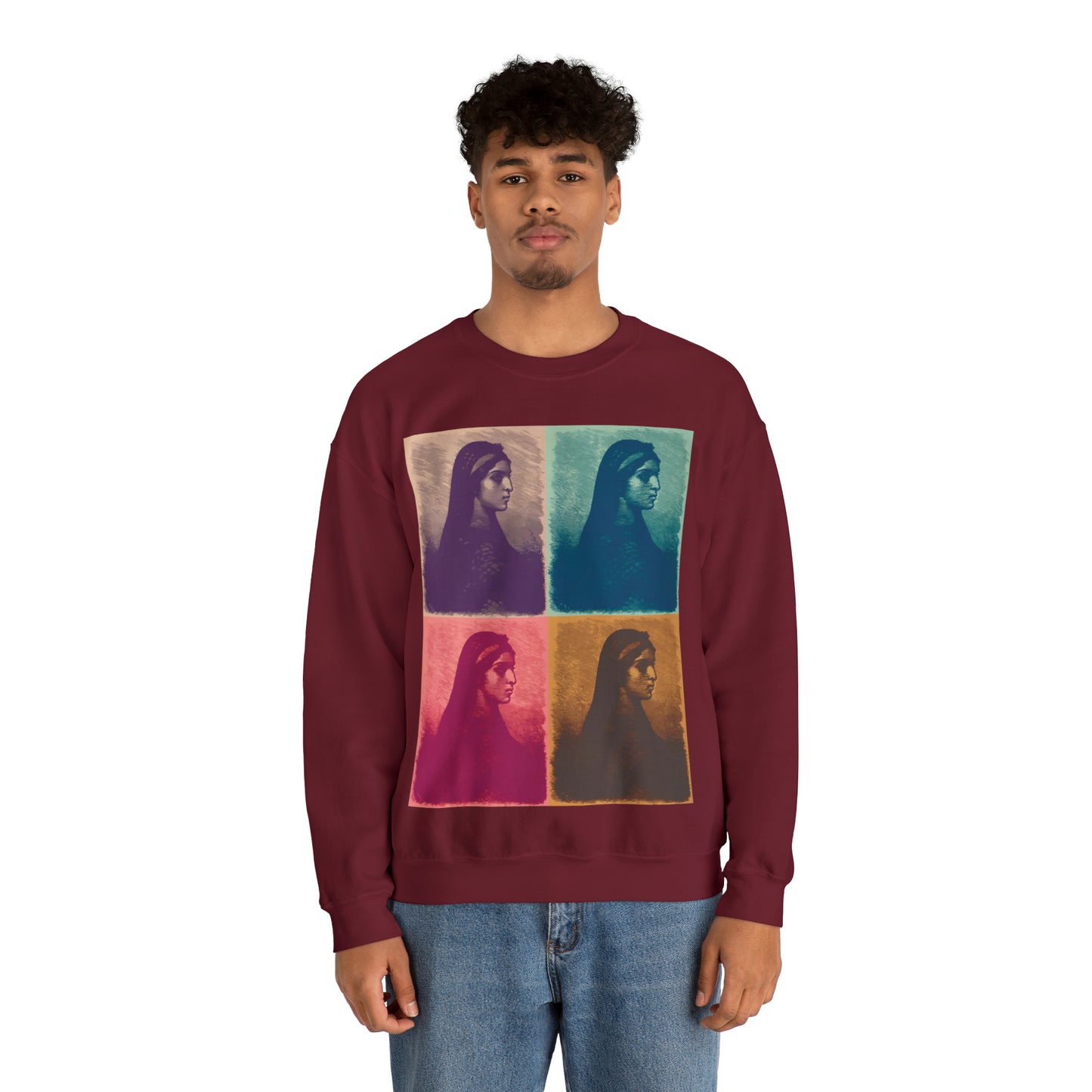 Koptic Woman Art Unisex Heavy Blend Crewneck Sweatshirt