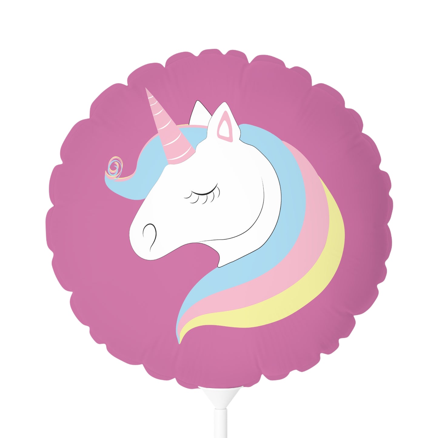 Unicorn Pink Balloon (Round and Heart-shaped), 11"