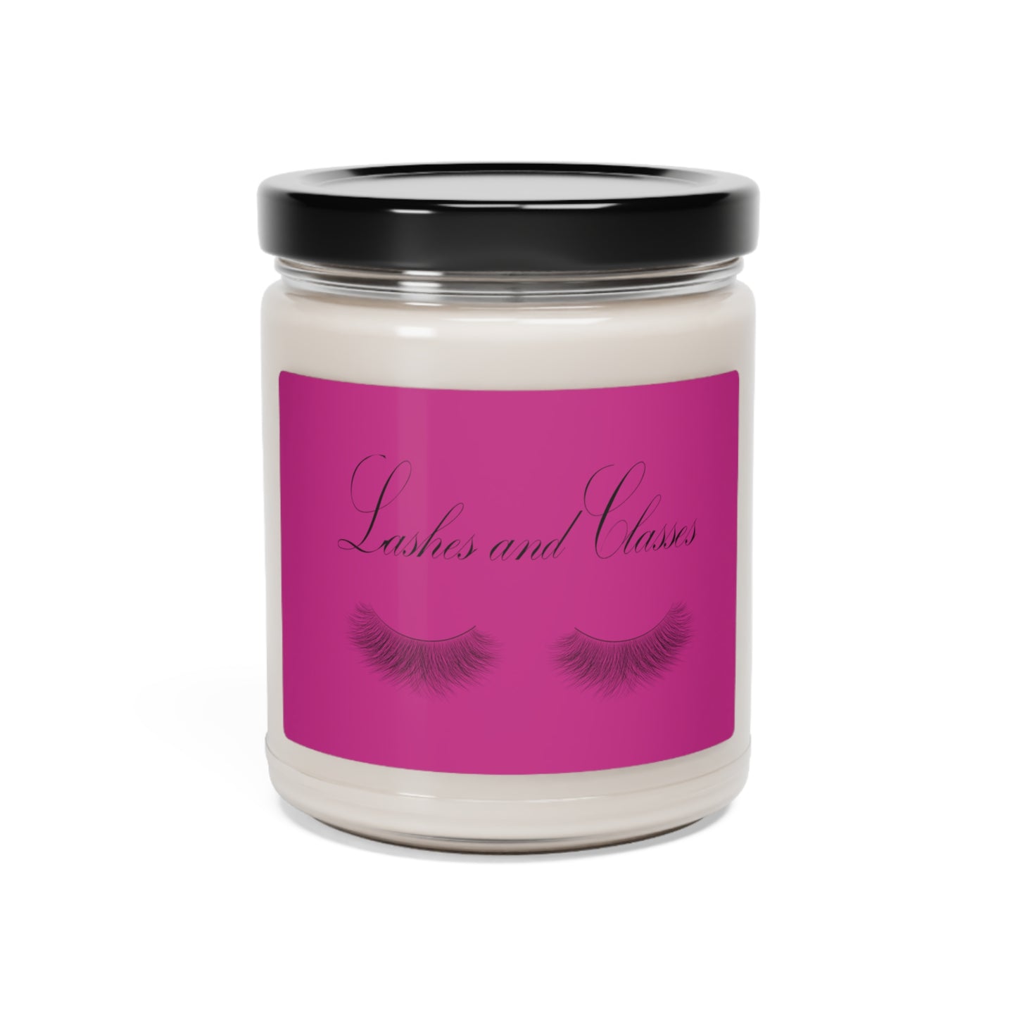 Lashes & Classes Dark Pink Scented Soy Candle, 9oz