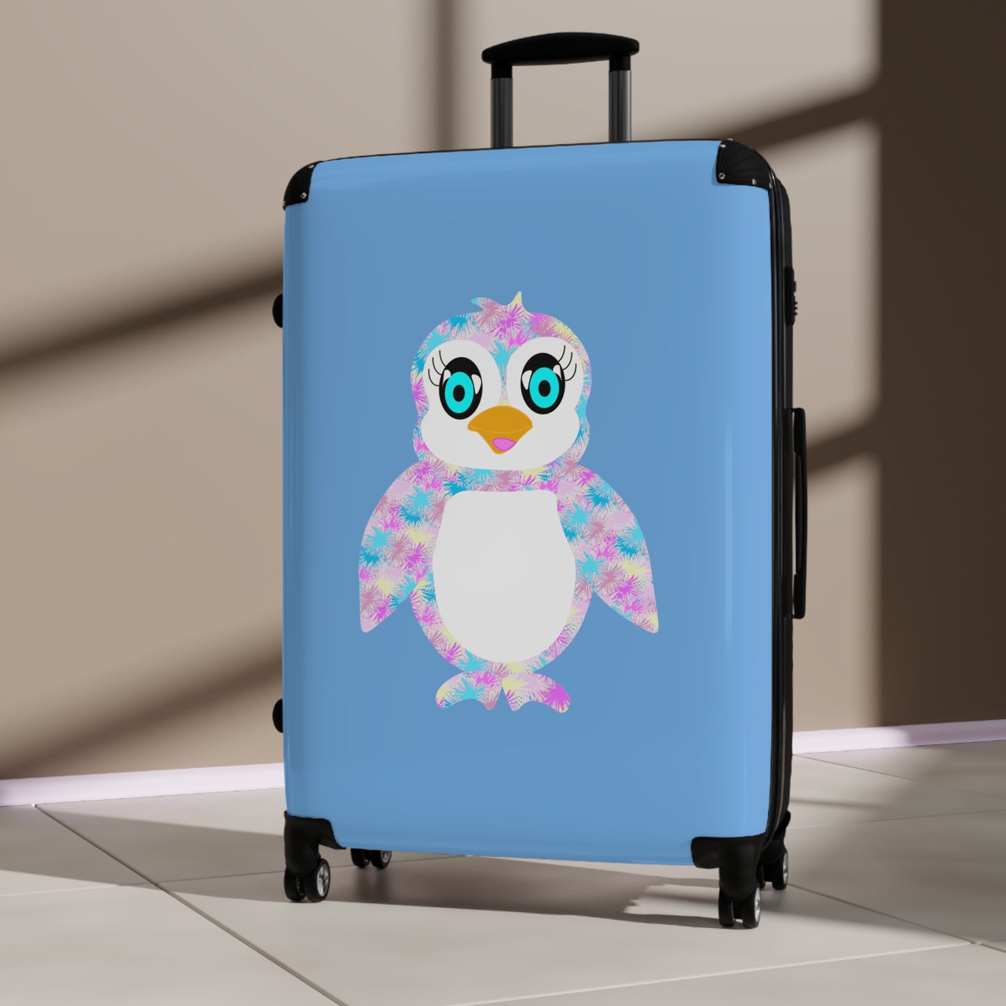 Penguinie Light Blue Suitcase