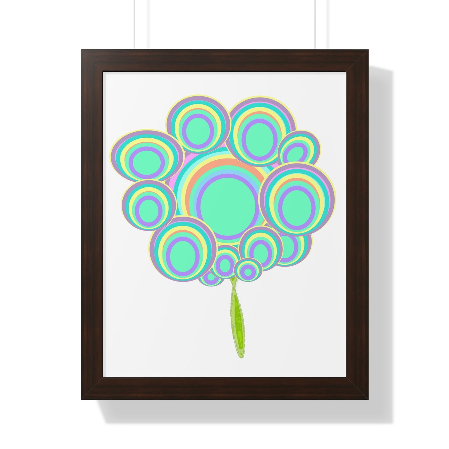 Circle Tree Art Illustration Framed Vertical Poster