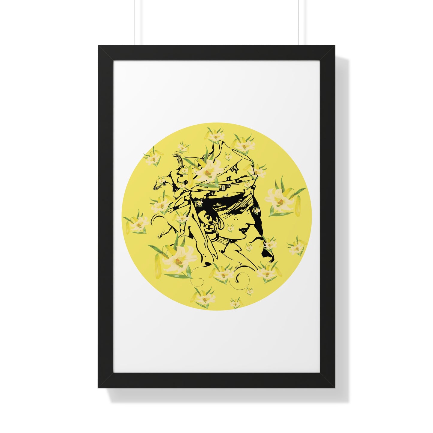 Daffodili Woman Art Framed Vertical Poster