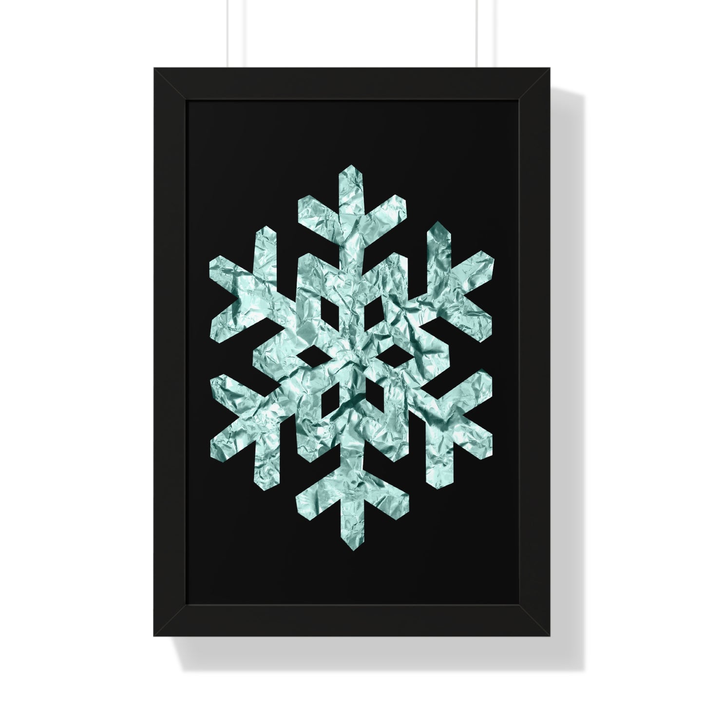 Snowflake Foil Art Framed Vertical Poster