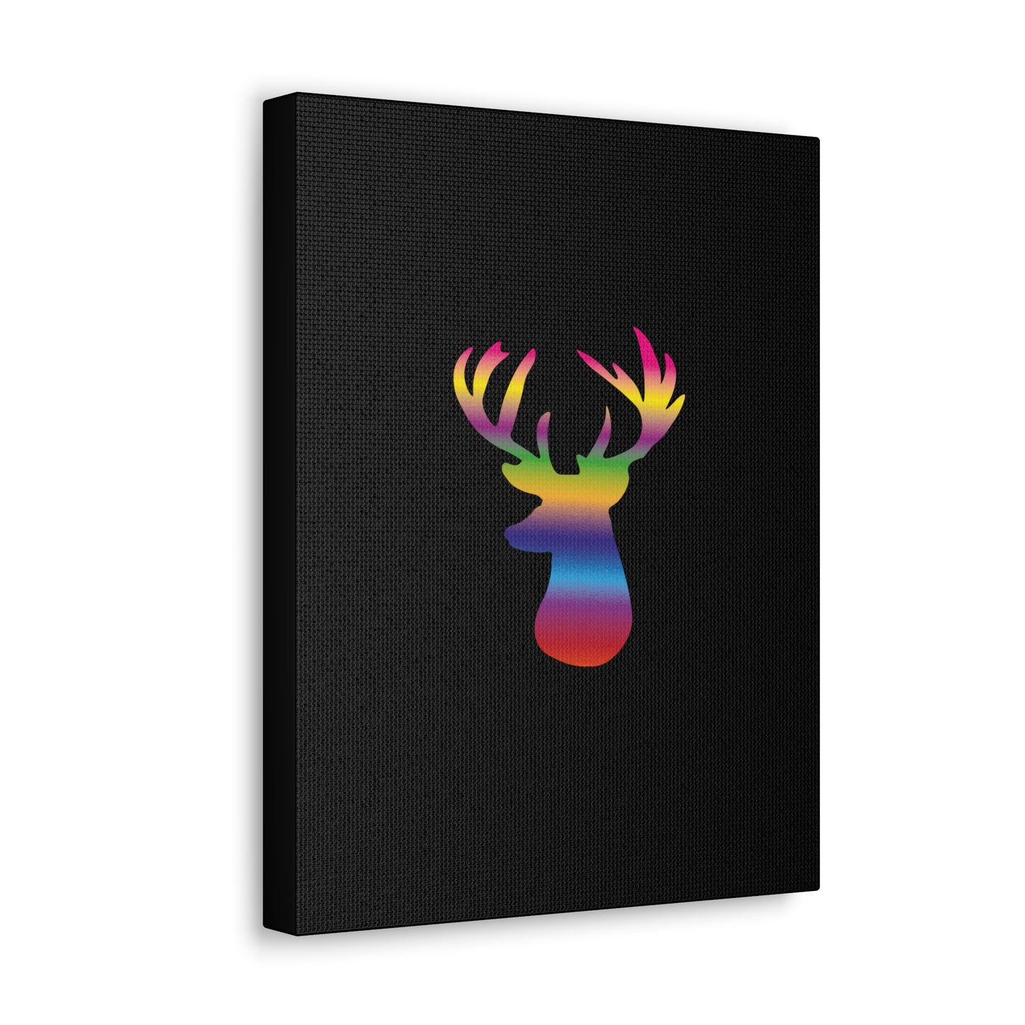 Rainbow Stag Head Canvas Gallery Wraps