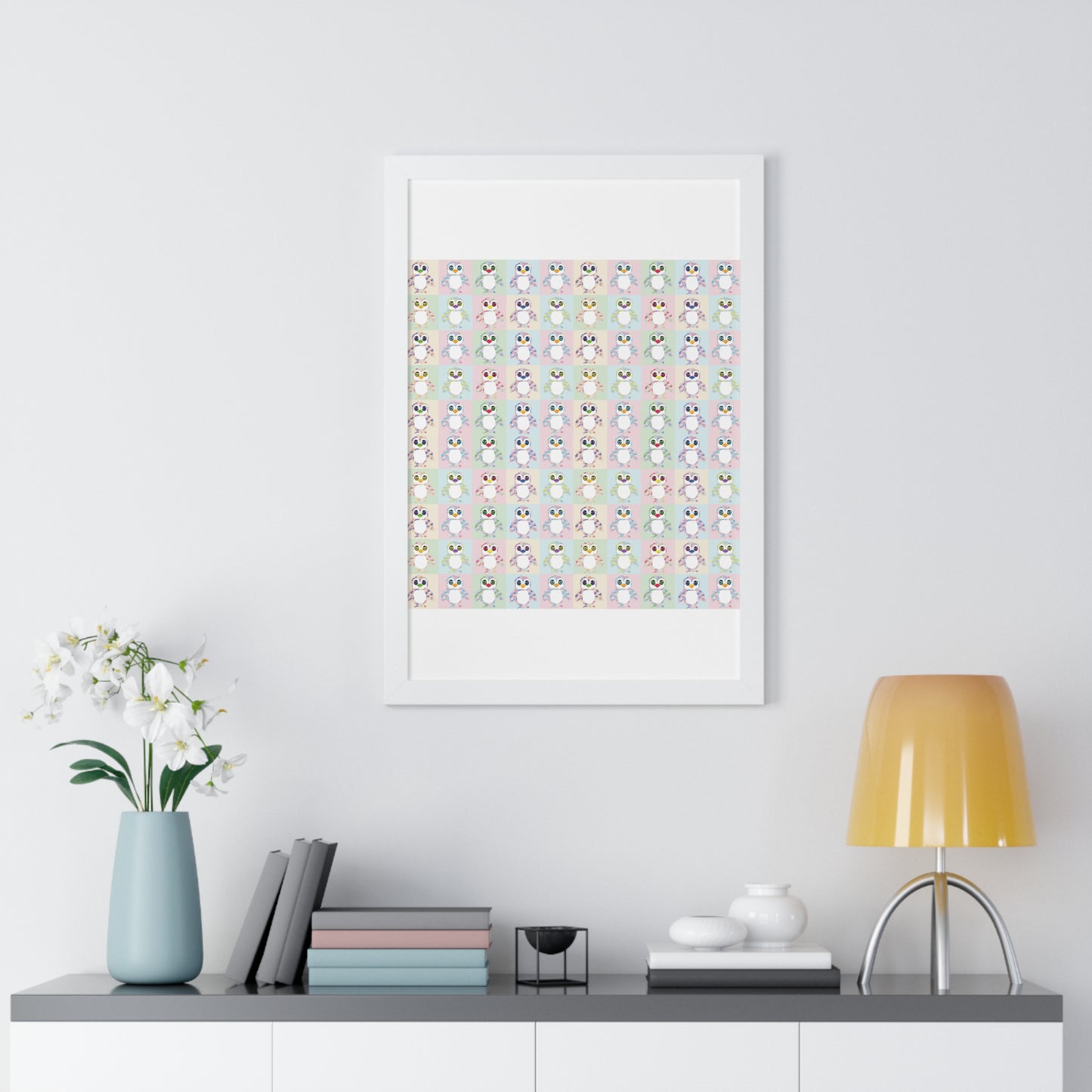 The Penguinies Pop Art Framed Vertical Poster