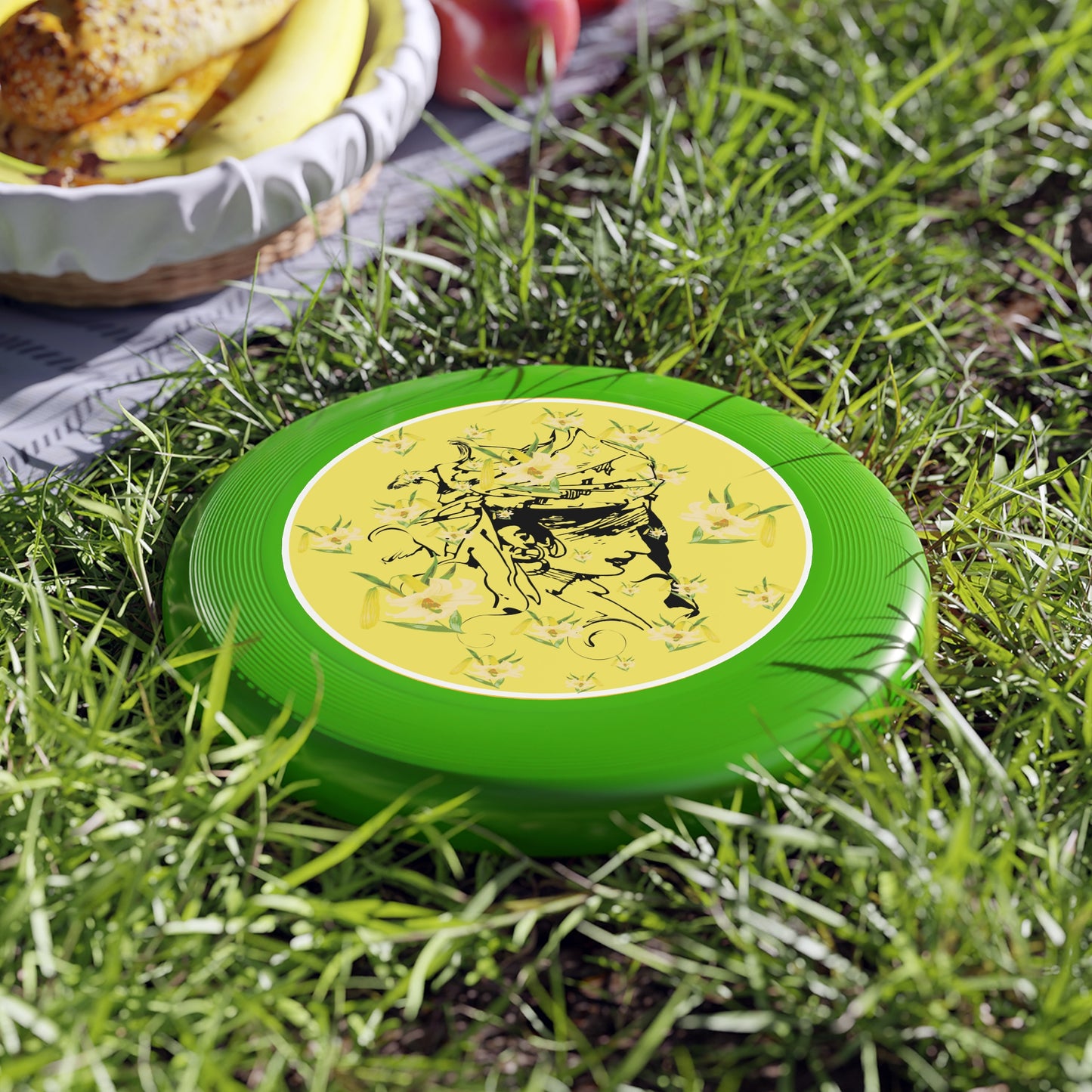 Daffodil Woman Art Wham-O Frisbee