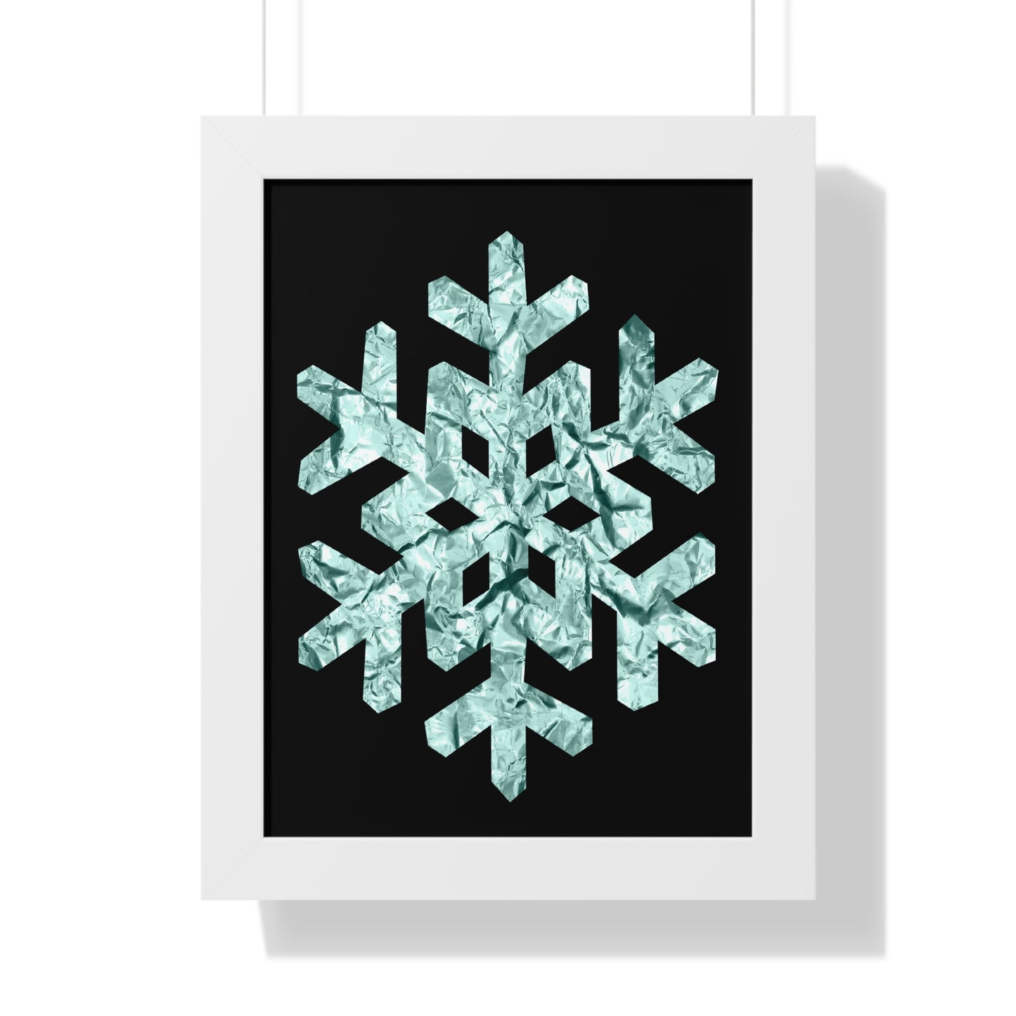 Snowflake Foil Art Framed Vertical Poster