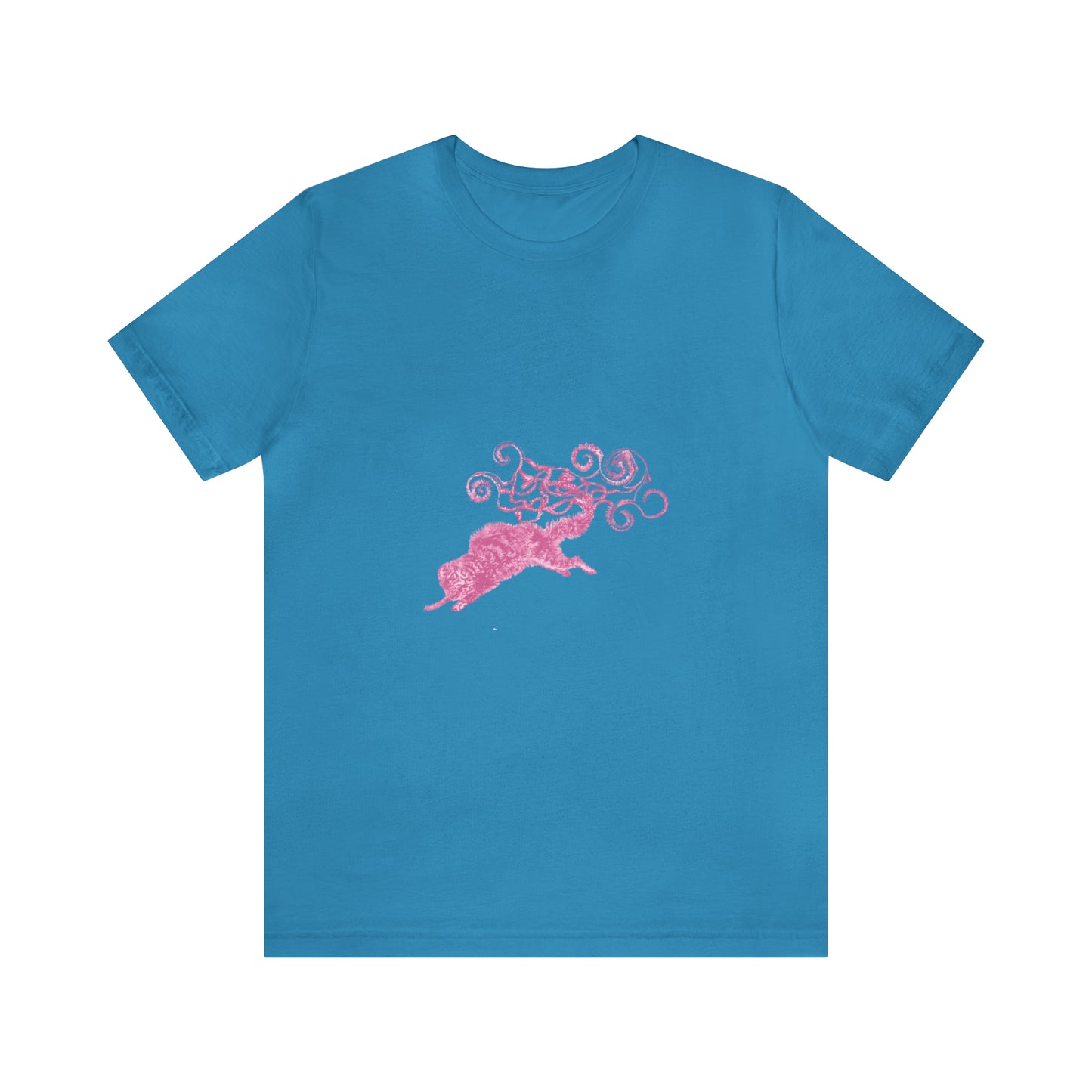 Pink Cat's Tail Art Unisex Jersey Short Sleeve Tee