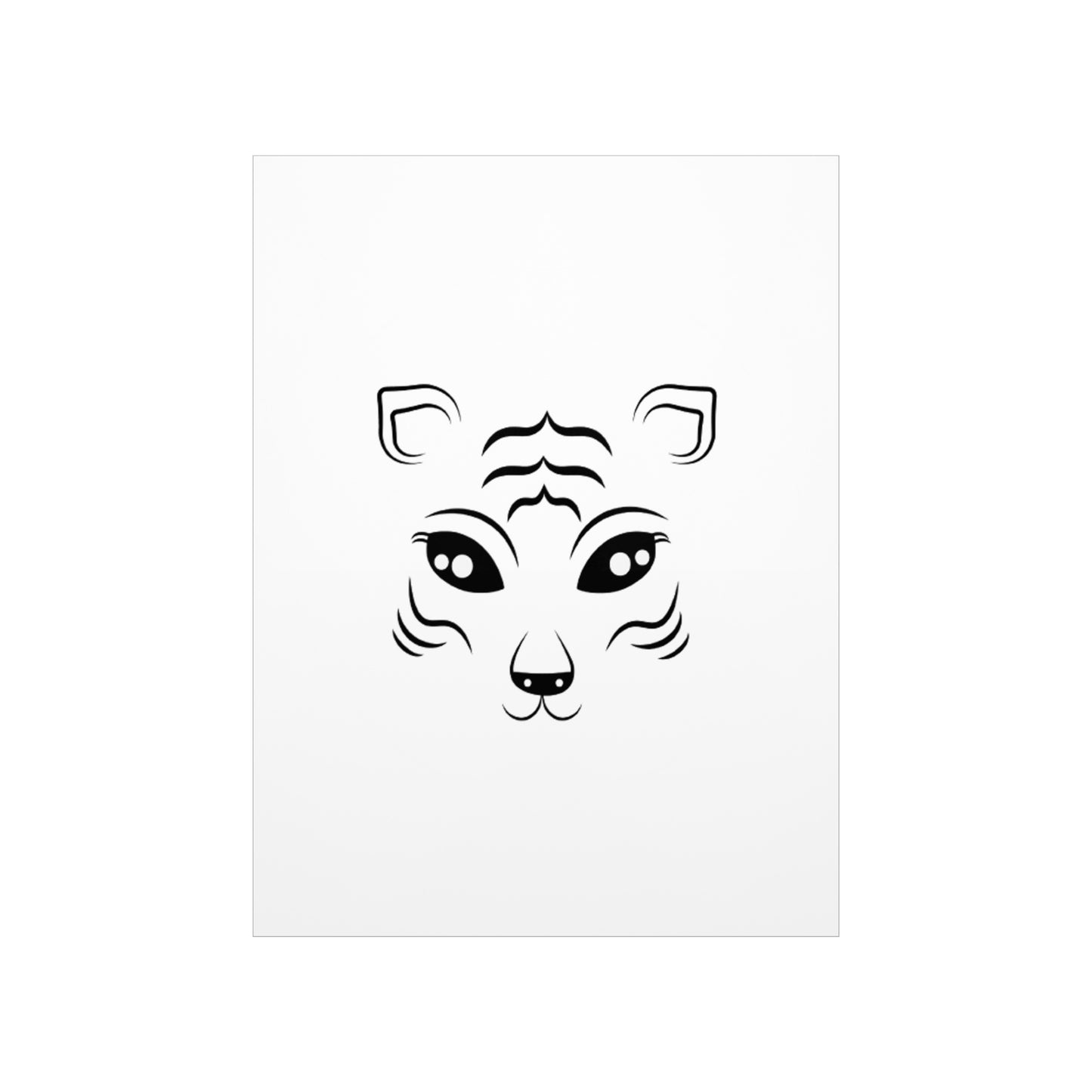 Tiger Face Art Premium Matte Vertical Posters